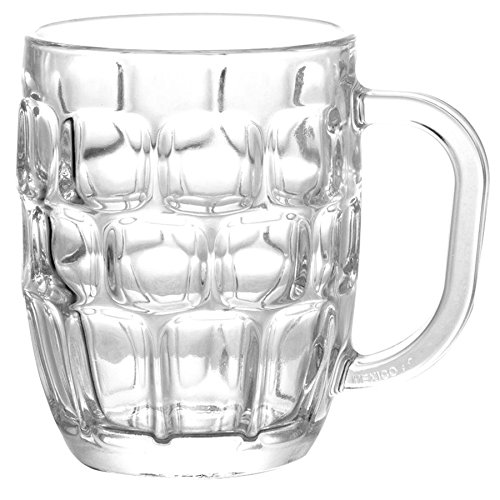 Libbey Glass 19.25oz Dimpled Beer Stein Mug Set of 24 - Perfect for Parties, Bars & German-Themed Events