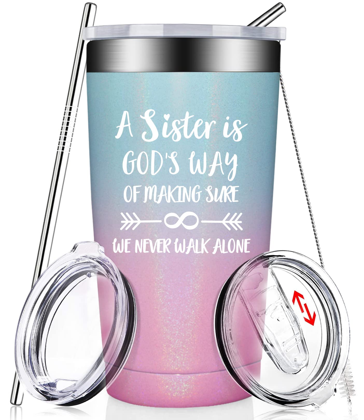 Funny Sister Gifts - Vacuum Insulated Tumbler for Graduation, Birthday & Christmas | Perfect for Biological Sisters, Sisters-in-Law & Best Friends | Great for Office, Gym & Outdoor Activities