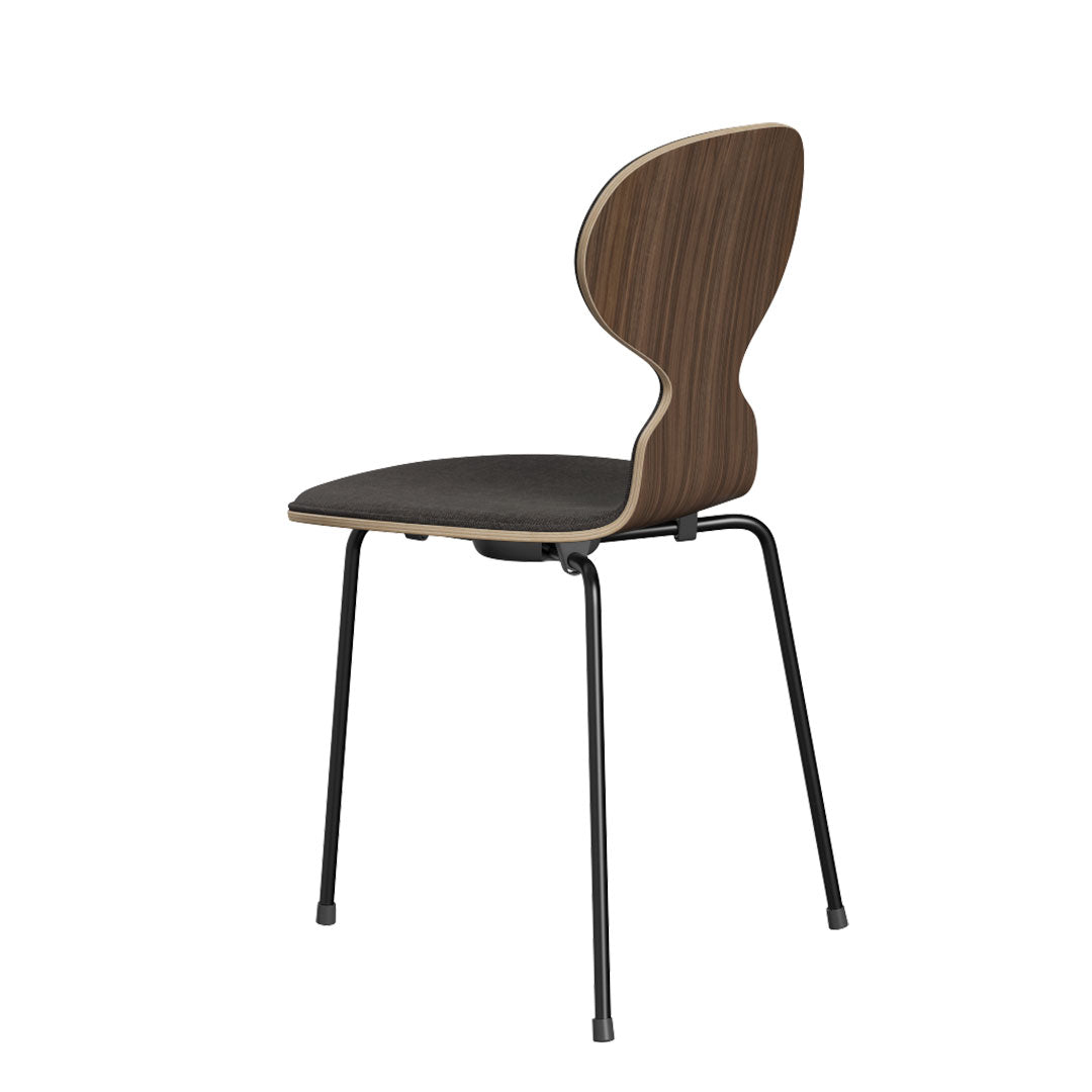 Ant Chair 3100 - Clear Lacquered Wooden Dining Chair with Upholstered Seat | Modern Scandinavian Design for Home, Office, and Restaurant Use