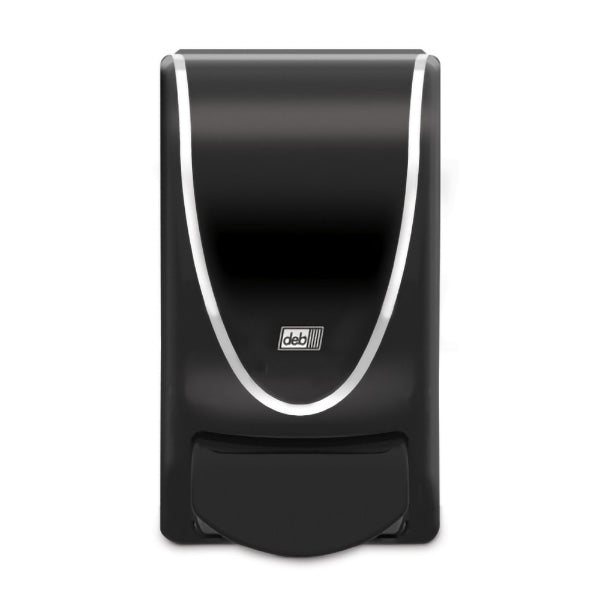 Proline Curve Manual Soap Dispenser - 1L Capacity, Black Chrome Finish for Kitchen, Bathroom, or Office | Touch-Free Hand Soap Pump for Hygienic Cleaning