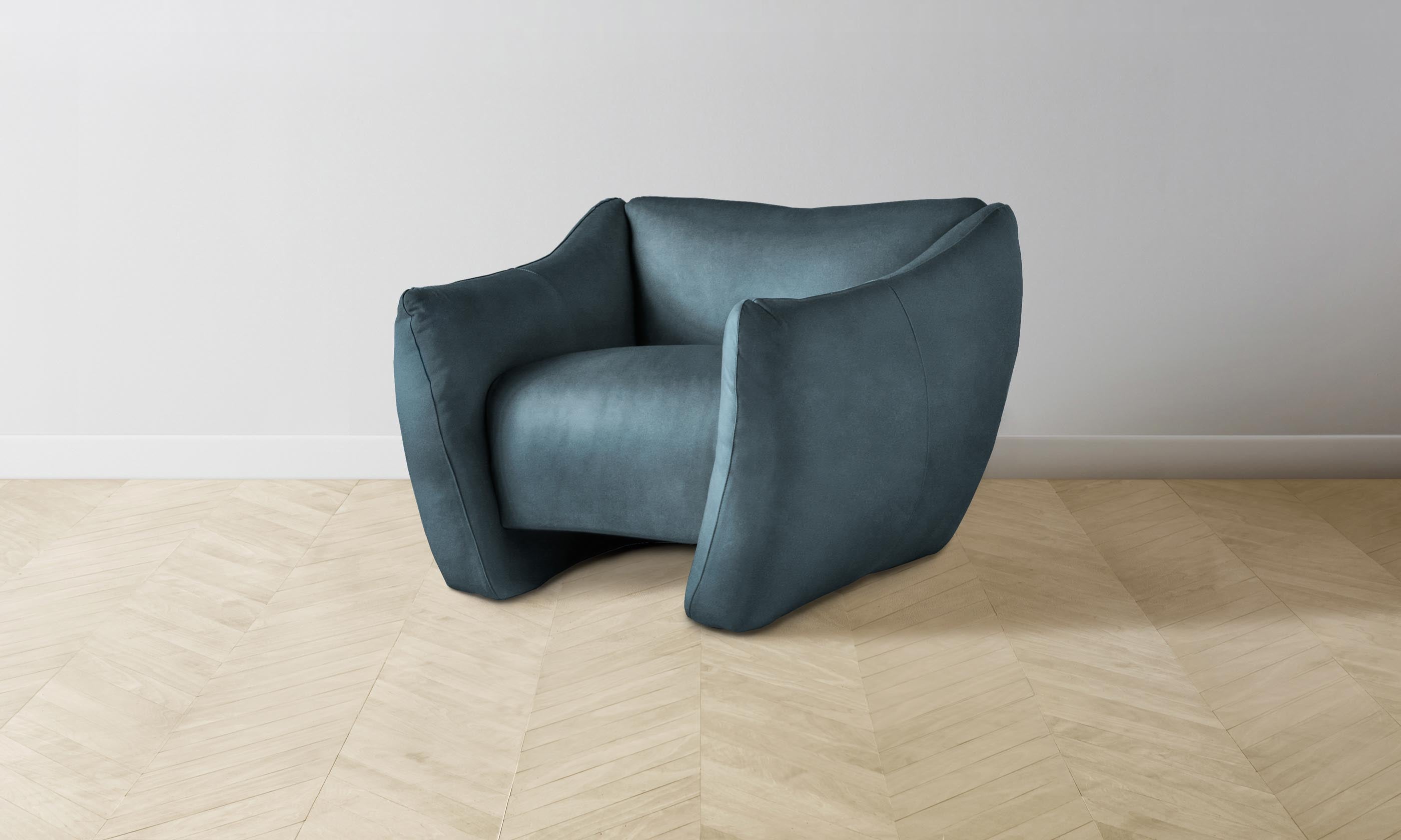 The Bond Chair - Premium Performance Velvet in Lagoon Blue | Stylish & Comfortable Accent Chair for Living Room, Bedroom, or Office