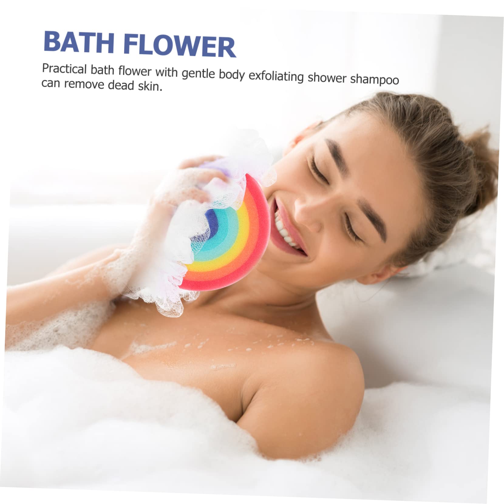 DOITOOL 4-Pack Exfoliating Bath Sponges - Soft Cloud Bath Puffs, Loofah Sponge & Body Scrub Mitt for Gentle Skin Cleansing - Perfect for Shower, Bath & Baby Care - Reusable Household & Beauty Essential