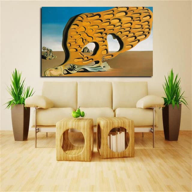 Salvador Dali The Mystery of Desire Framed Canvas Wall Art - Ready to Hang Surrealist Painting for Bedroom, Living Room & Office Decor | Perfect for Home, Office & Gift Giving