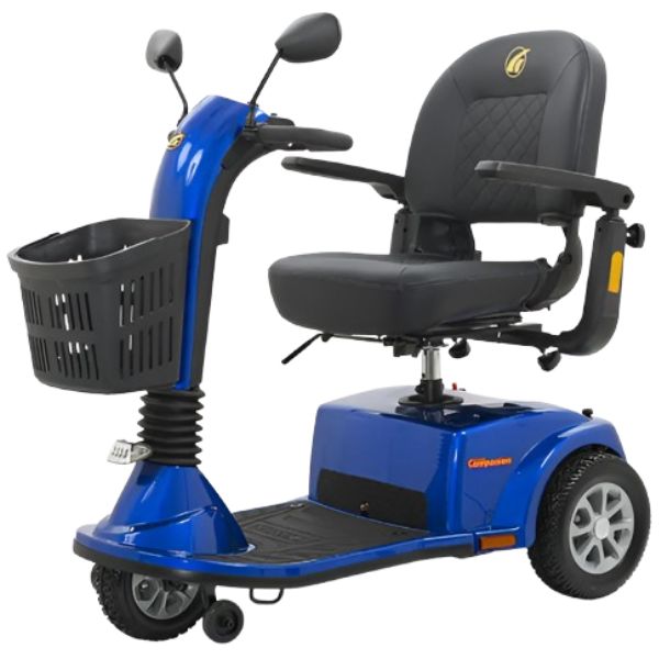 Golden Technologies Companion GC240 3-Wheel Mobility Scooter - Lightweight, Compact & Easy to Maneuver for Seniors & Adults - Perfect for Indoor & Outdoor Use, Shopping Malls, Parks & Travel