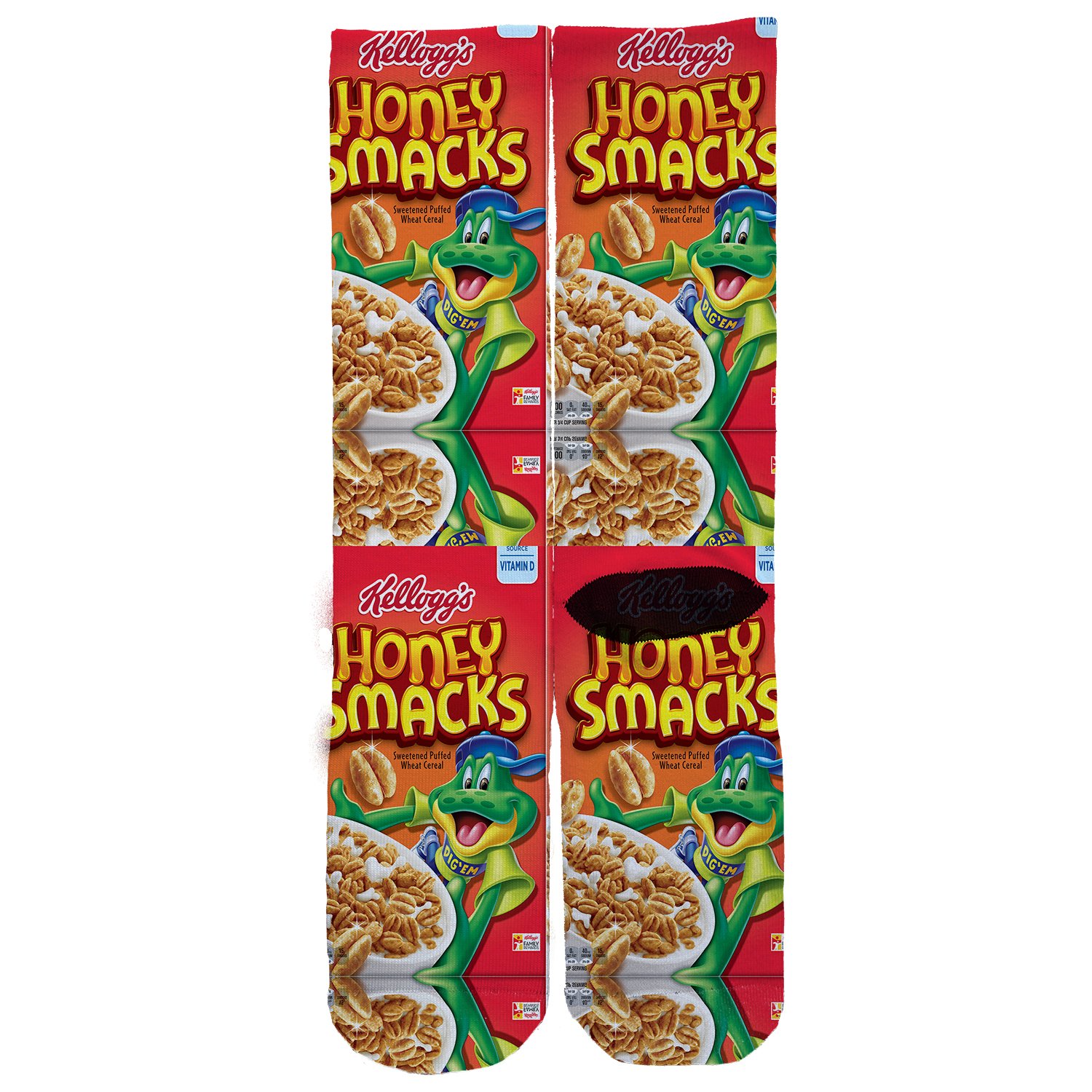 Custom Honey Smacks II Novelty Socks - Funny Cartoon Character Crew Socks for Men & Women - Perfect Gift for TV Show Fans, Cosplay, and Themed Parties