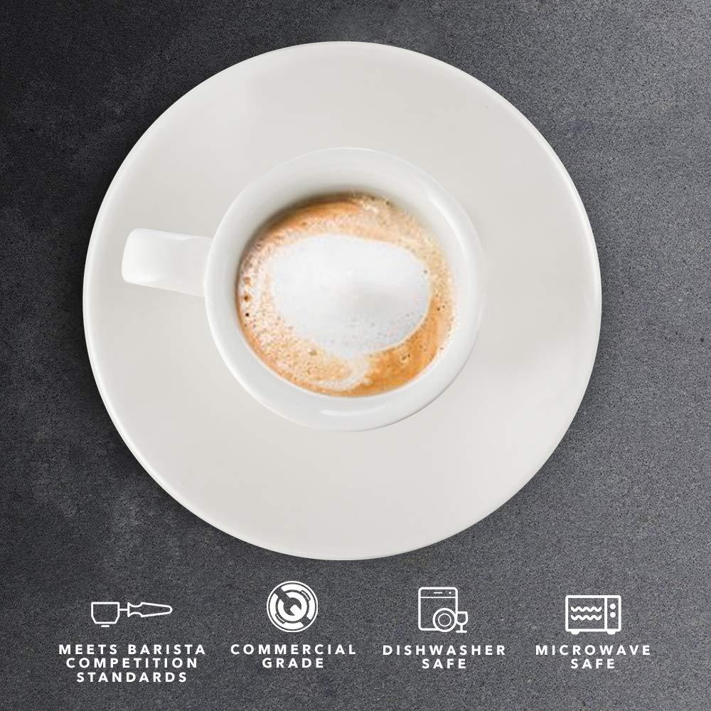 Premium Porcelain Espresso Cup & Saucer Set - 2oz/70ml Capacity, Vibrant Yellow - Perfect for Home Baristas, Coffee Shops & Italian-Style Espresso Serving