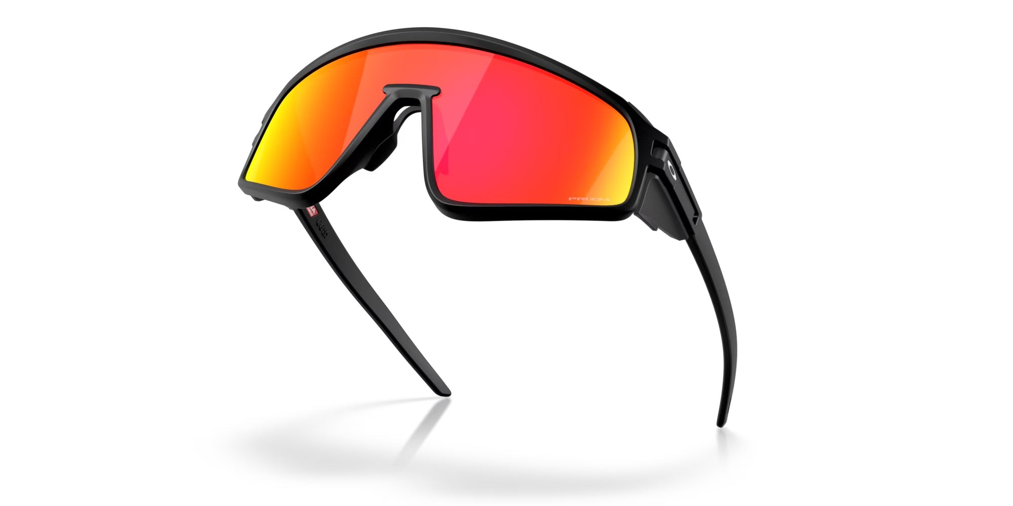 Oakley Latch Panel Matte Black Sunglasses with Prizm Ruby Lens - Stylish UV Protection for Running, Cycling & Outdoor Sports