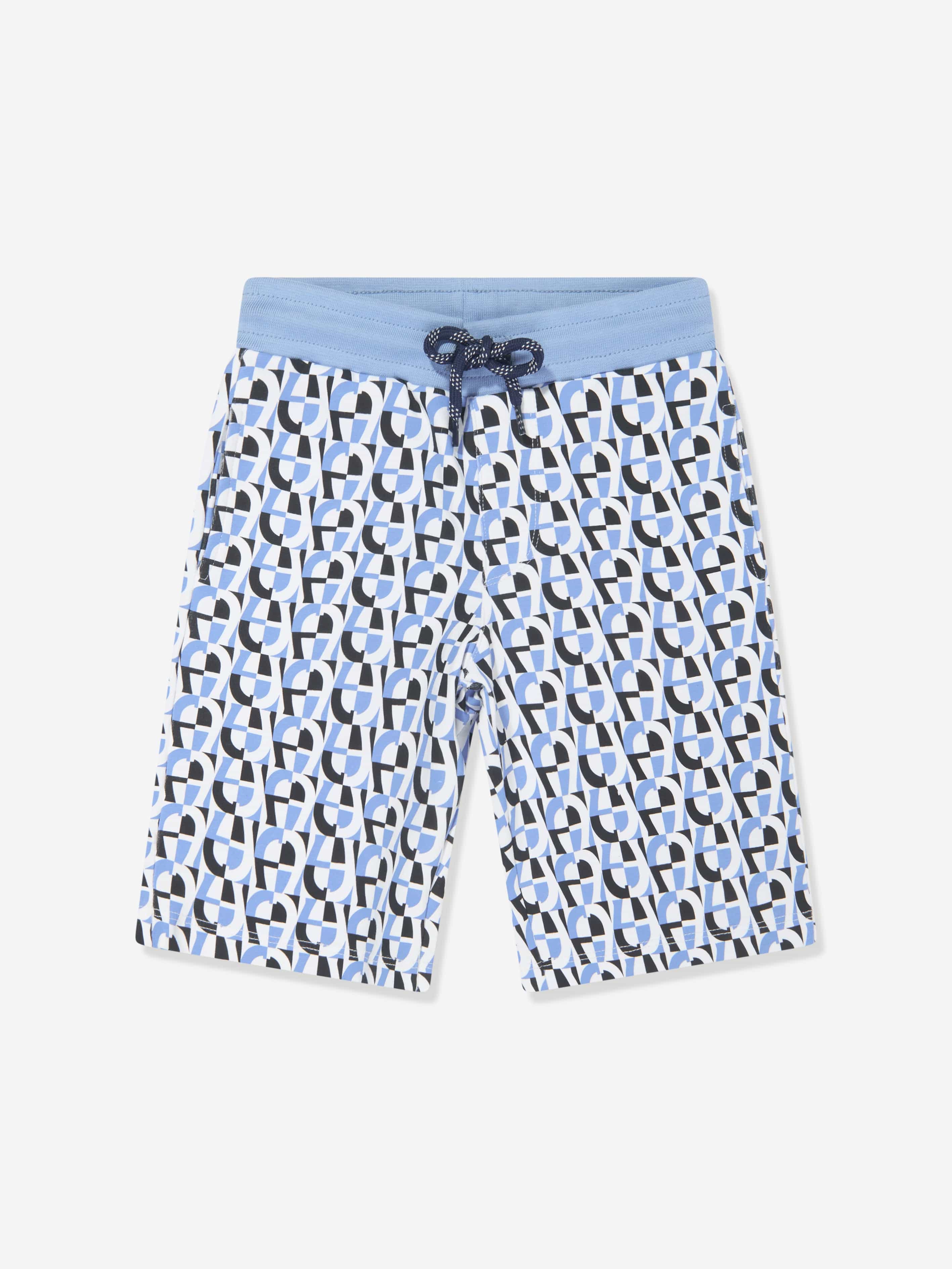 Aigner Boys Logo Bermuda Shorts in Blue - Comfortable Casual Shorts for Kids, Perfect for Summer, School, and Outdoor Activities