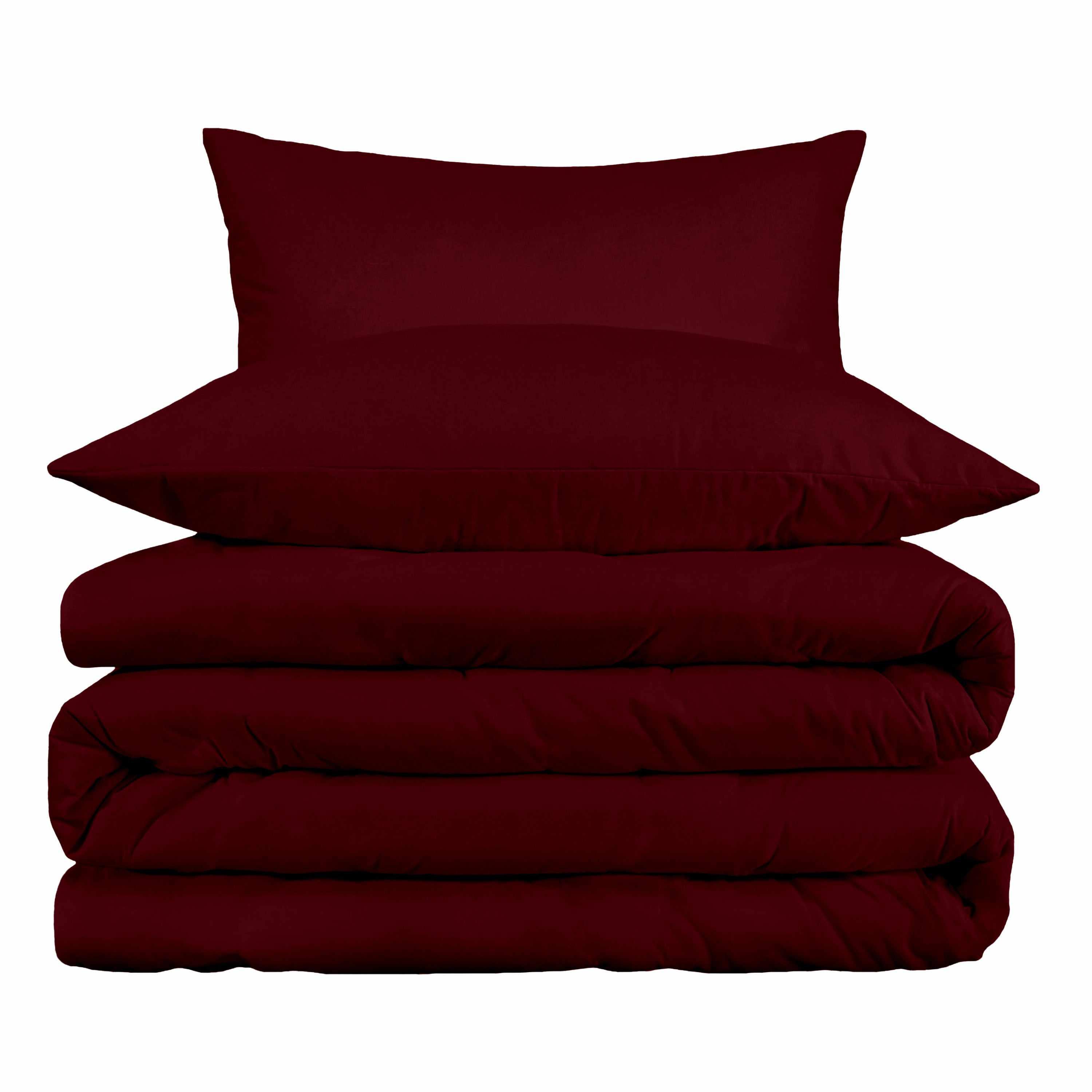 1000 Thread Count Egyptian Cotton Solid Duvet Cover Set - Luxury Bedding for Master Bedroom & Guest Room - Soft Breathable Duvet Cover for All Seasons