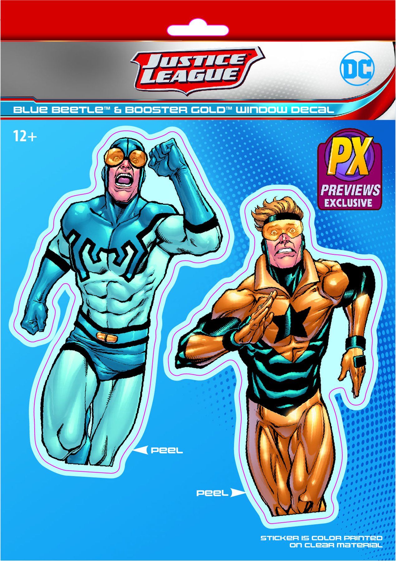 DC Heroes Booster Gold & Blue Beetle Vinyl Decal Stickers - Waterproof & Durable for Laptops, Cars, Tumblers - Perfect for Superhero Fans & Collectors