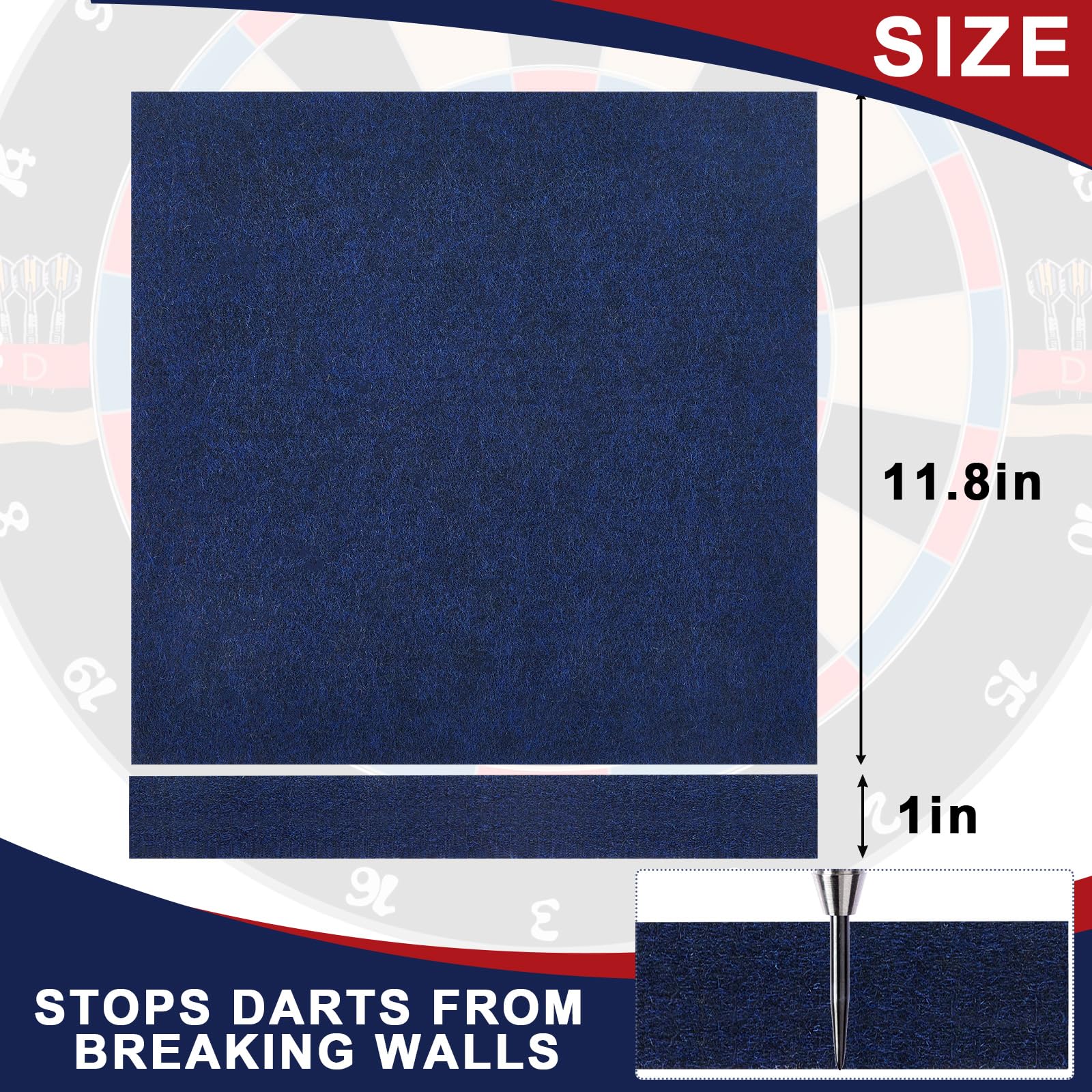 Professional Dartboard Wall Protectors - Extended Length for 17.75