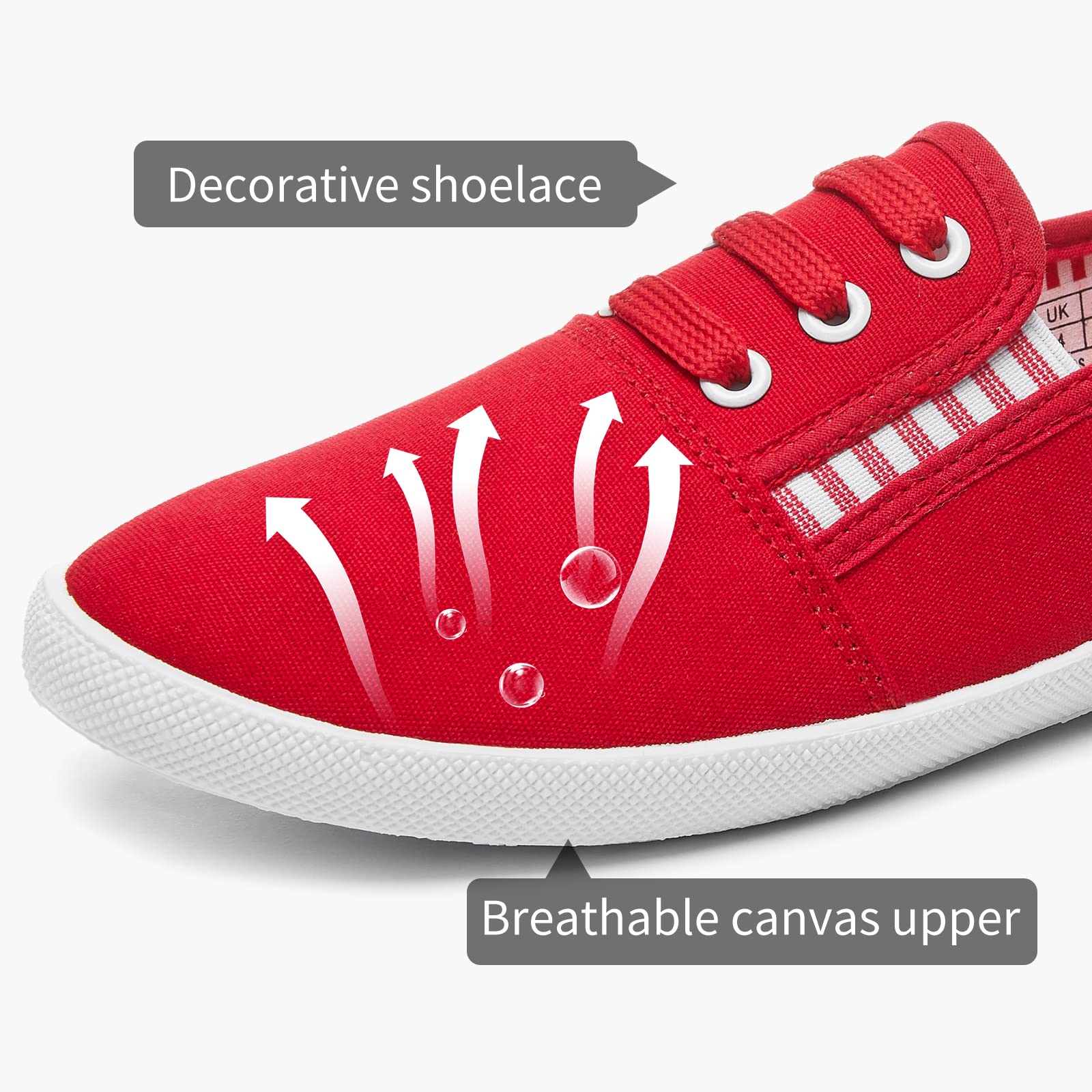 Women's Canvas Slip-On Sneakers - Comfortable Casual Walking Shoes for Women | Non-Slip Flat Dress Shoes & Work Shoes | Perfect for Office, Travel, and Everyday Wear