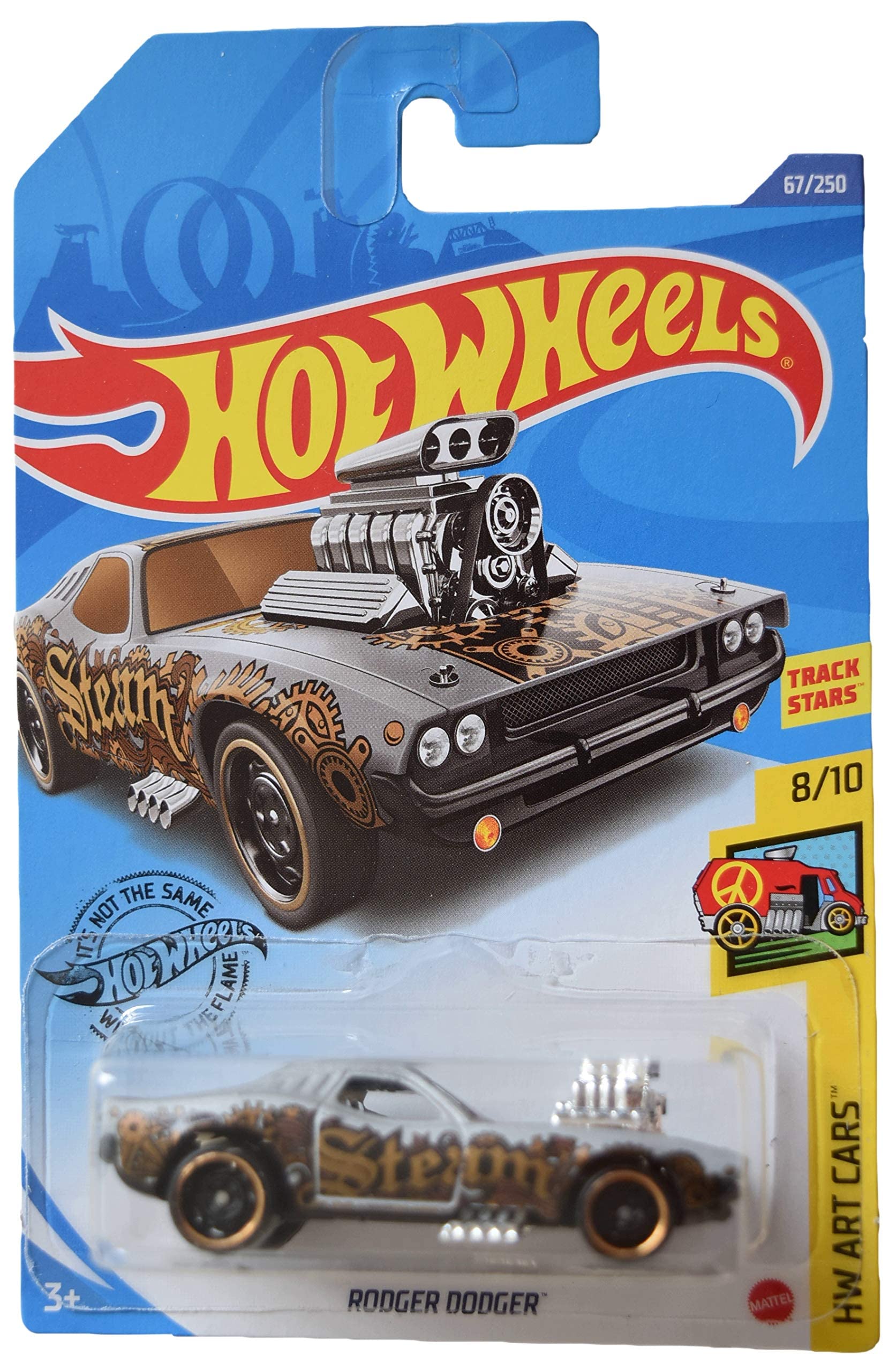 Hot Wheels Rodger Dodger Die-Cast Car - Silver Limited Edition 67/250 Art Cars Collection - Perfect for Collectors & Display