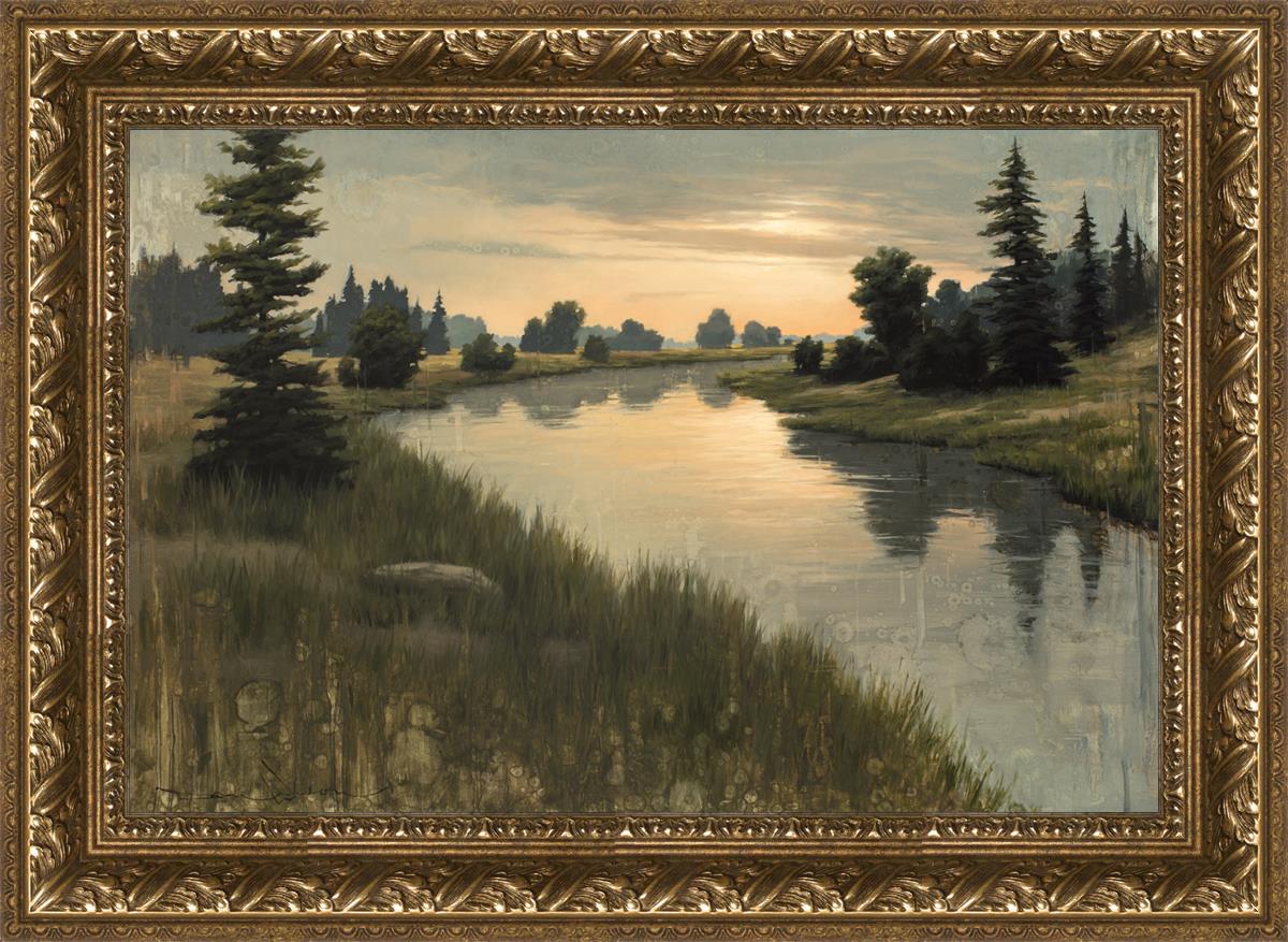 Calming Dusk By Dan Wilson - Relaxing Home Decor Painting for Living Room & Bedroom - Perfect Wall Art for Stress Relief & Meditation Spaces