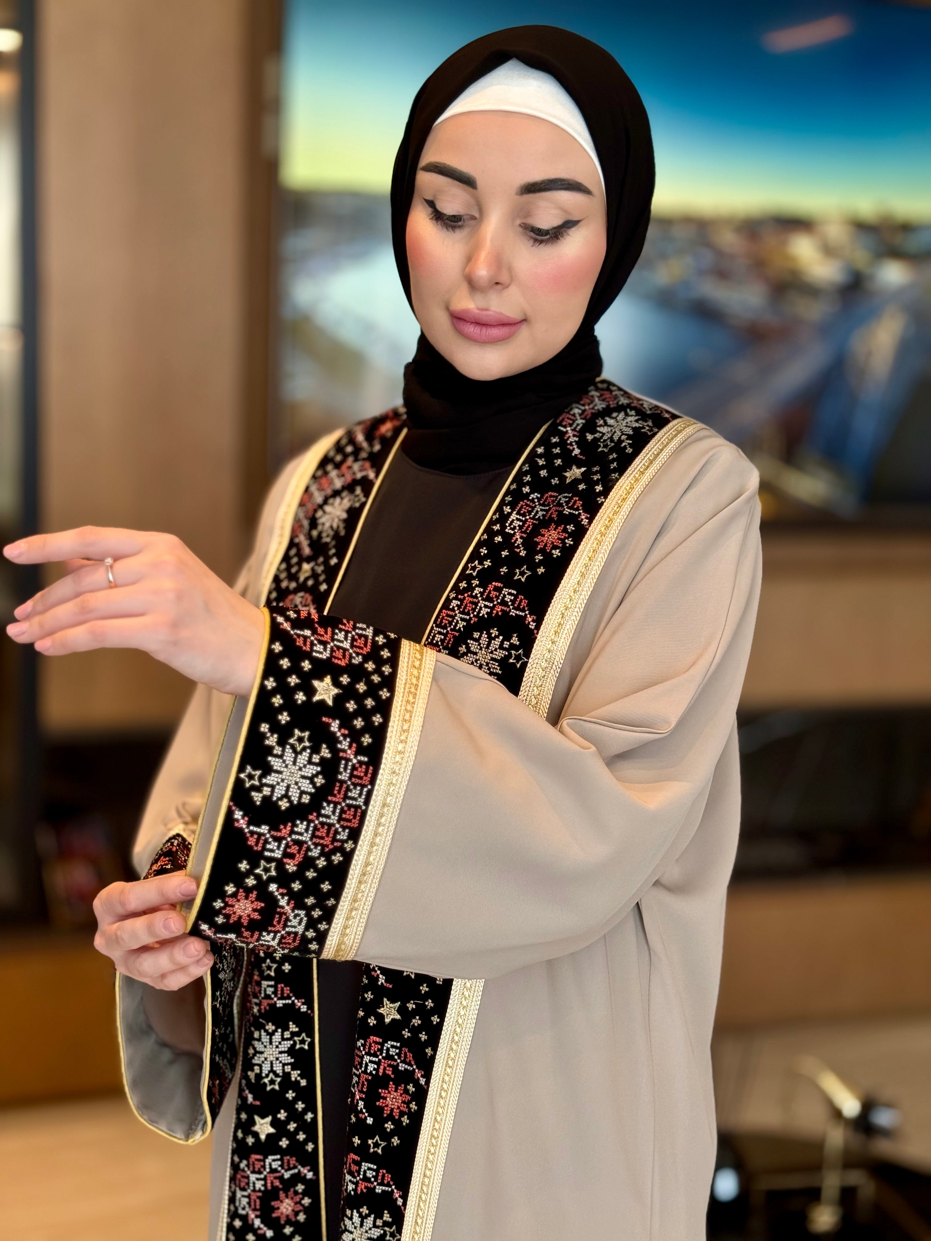 Luxury Embroidered Abaya Dress for Women - Elegant Islamic Modest Fashion - Perfect for Prayer, Weddings & Special Occasions