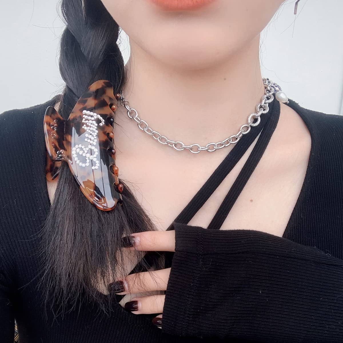 Personalized Rhinestone Name Claw Hair Clip for Women - Tortoiseshell French Banana Jaw Clip, Custom Hair Accessories for Women & Girls | Perfect for Parties, Weddings & Everyday Styling