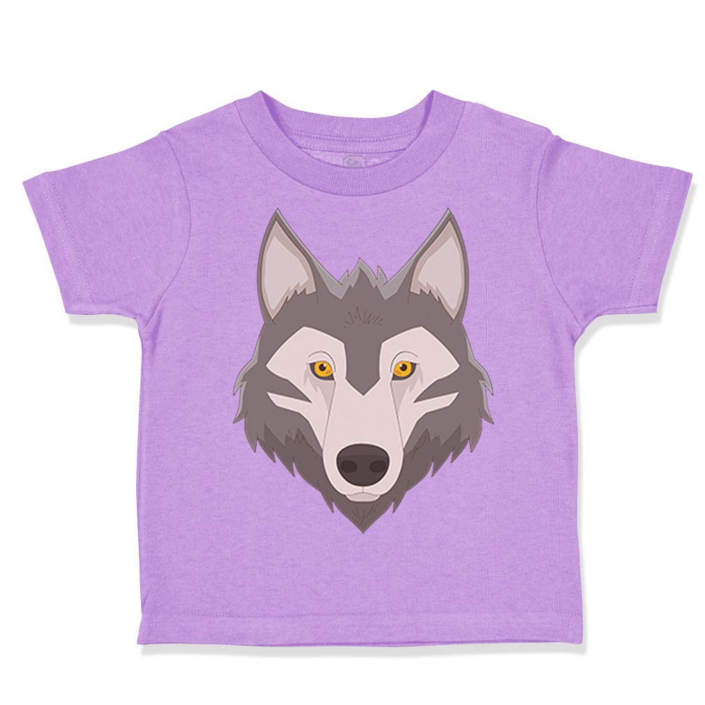 Soft Cotton Wolf Head Toddler T-Shirt - Cute Wild Animal Graphic Tee for Boys & Girls (Ages 2-4) | Perfect for Playdates, Birthday Parties & Family Photos