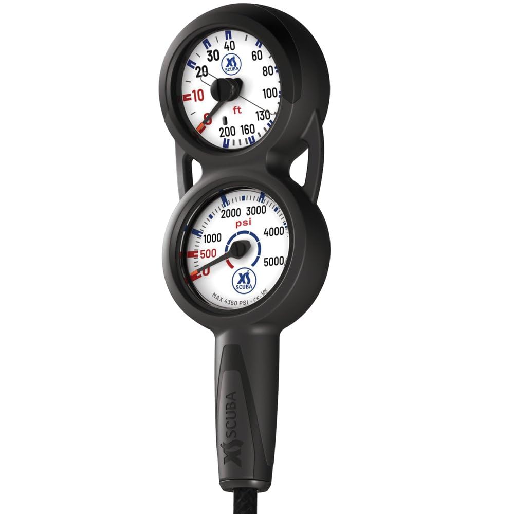 XS Scuba QuikVu Imperial Console - Digital Pressure & Depth Gauge for Scuba Diving - Perfect for Underwater Exploration & Dive Safety