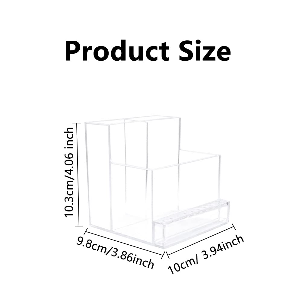 **Transparent Nail Drill Bit Organizer - 10 Hole Grinding Bit Holder, Durable & Stable Plastic for Nail Salon & DIY - Perfect for Nail Art, Manicure & Pedicure Tools Storage**