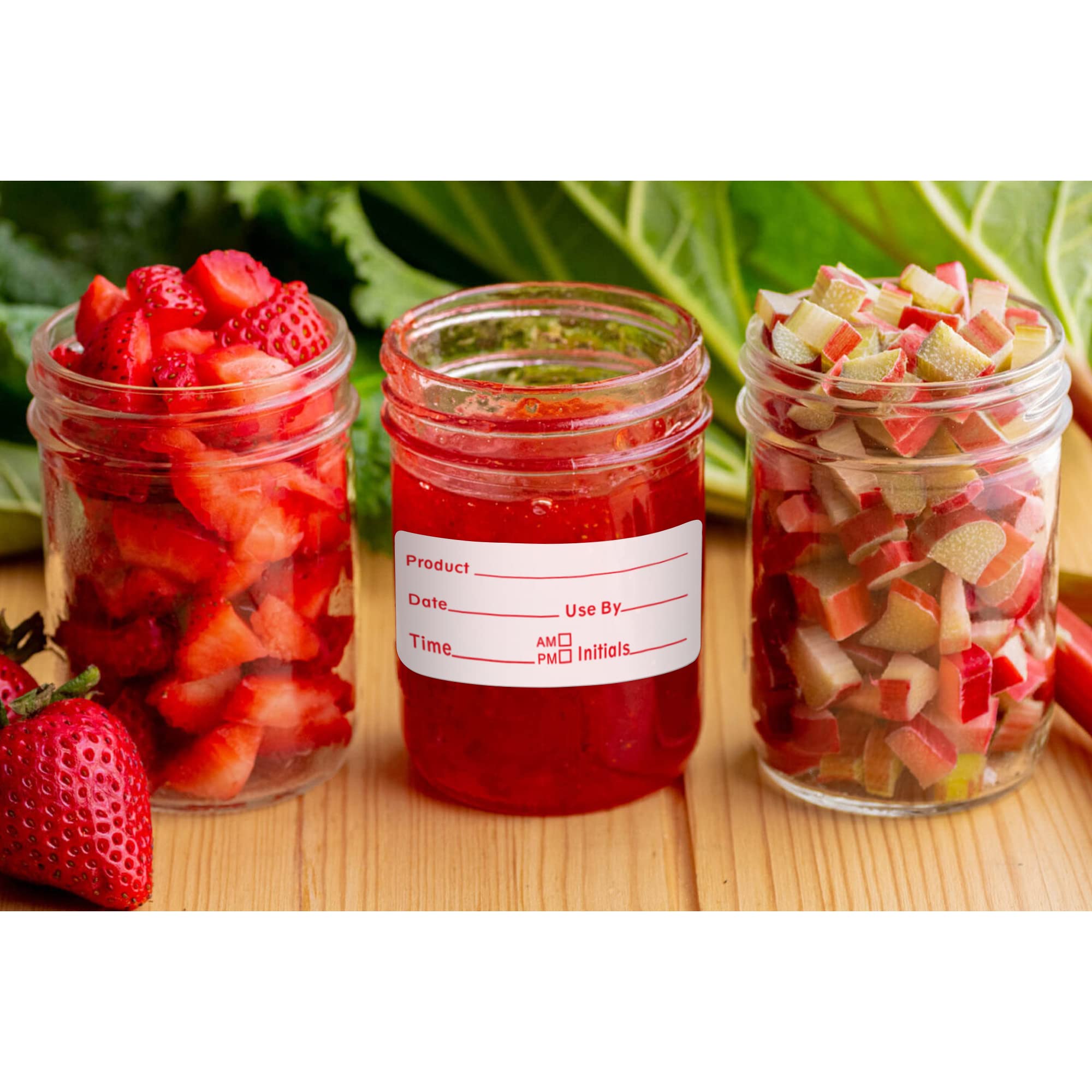 Hybsk 500pcs Removable Freezer Labels for Food Storage - 1 x 2 Inch FIFO Date Stickers for Meal Prep & Organization (Red) - Perfect for Kitchen, Restaurant & Home Food Safety