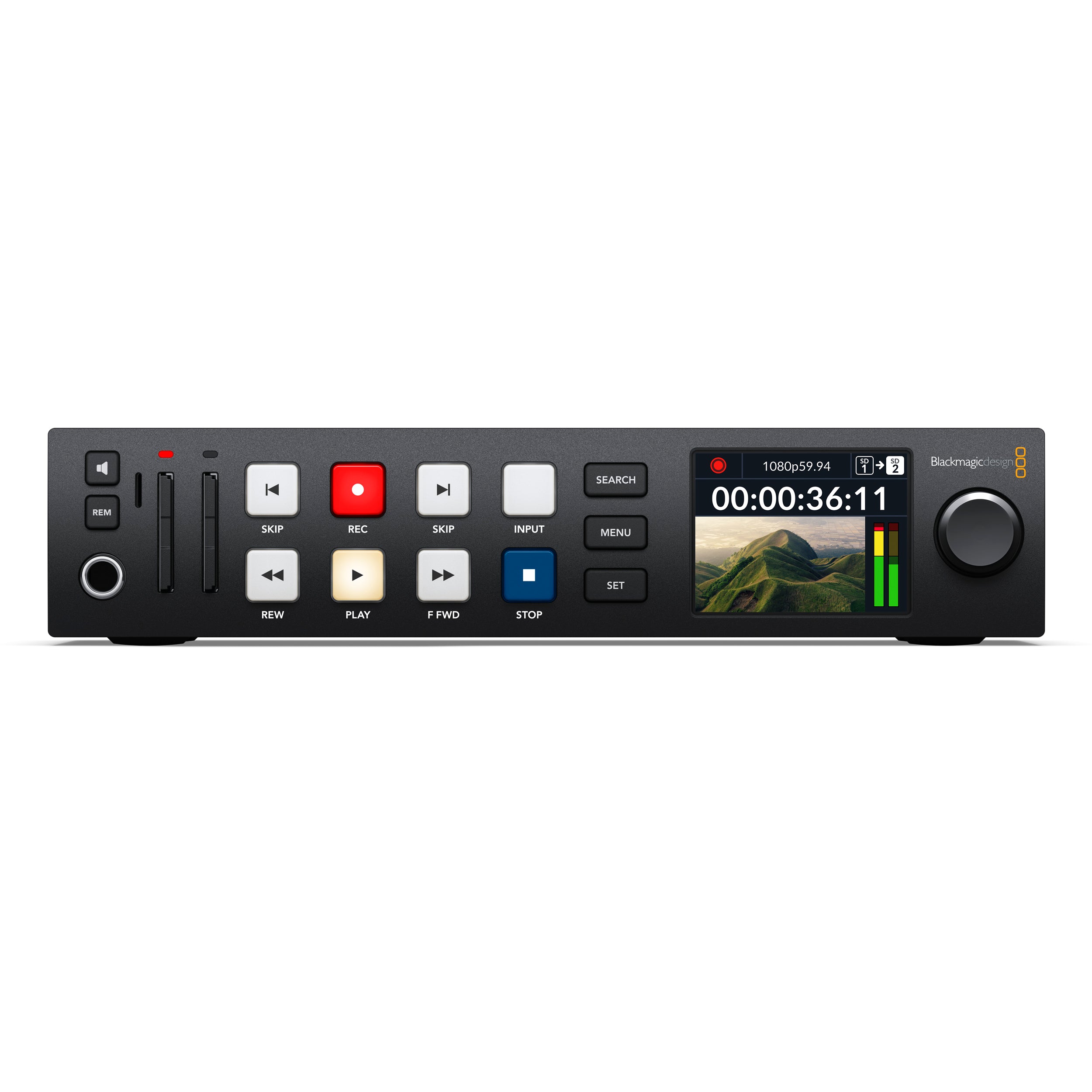 Blackmagic Design HyperDeck Studio HD Plus - Professional Broadcast Video Recorder & Player for Live Production & Post-Production - Ideal for TV Studios, Streaming & Film Editing
