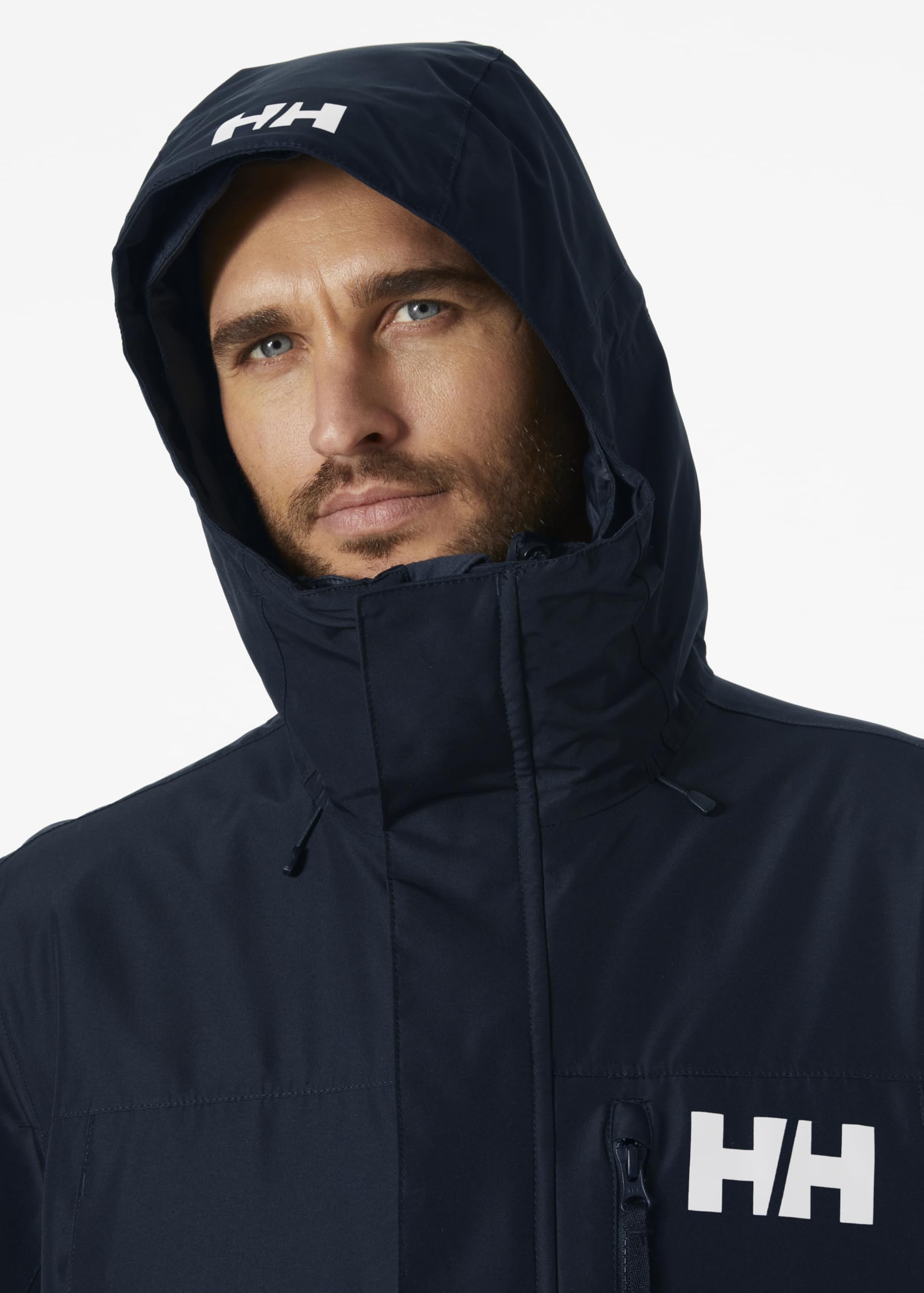 **Helly-Hansen Men's Waterproof Jacket – Windproof & Breathable Outdoor Raincoat for Hiking, Fishing & Work**    (Note: 