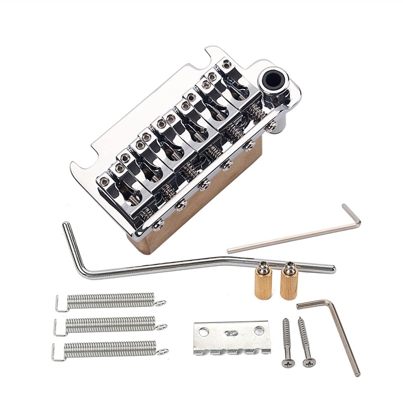 High-Quality Brass Electric Guitar Bridge Saddle & Tremolo System - ST Style Guitar Tailpiece with Saddles for Smooth Vibrato | Perfect for Rock, Blues & Stage Performances