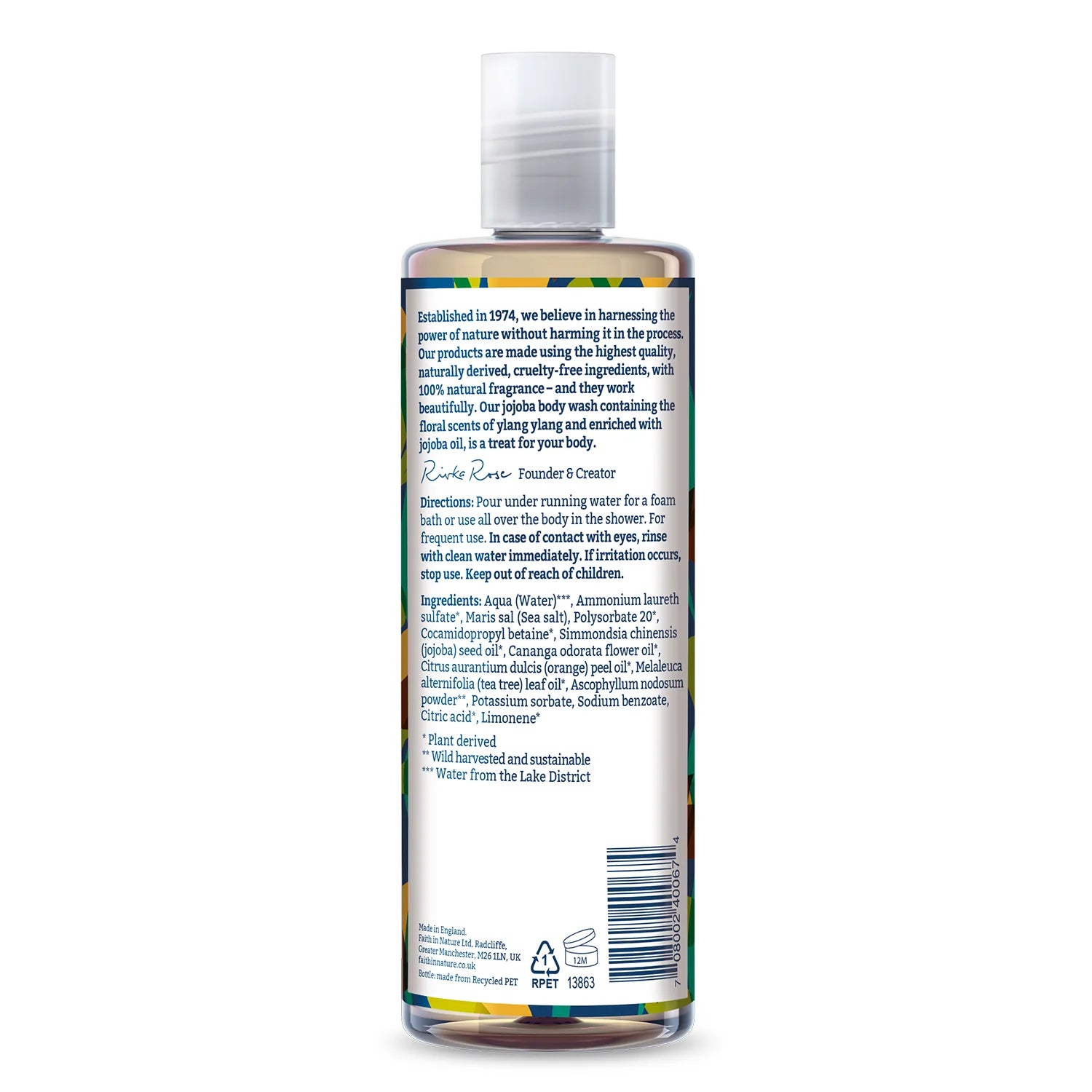 Faith in Nature Jojoba Body Wash 400ml - Natural Moisturizing Shower Gel for Dry & Sensitive Skin - Perfect for Daily Hydration & Relaxing Bath Time