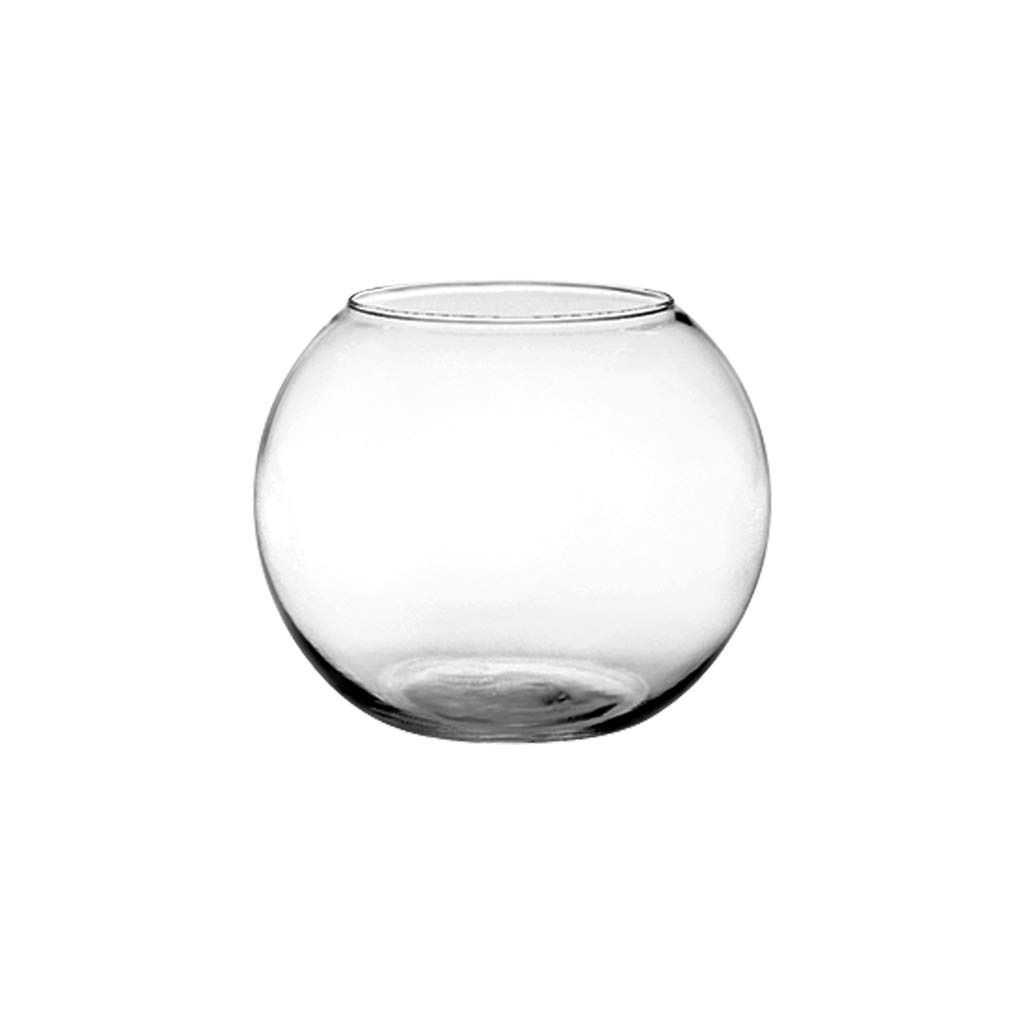 Premium Rose Bowl & Flower Guide Booklet - Elegant Small Glass Round Vase for Wedding Centerpieces, Event Decor, Floral Arrangements, Home & Office Decoration - Perfect for Romantic Weddings, Dinner Parties & Interior Design