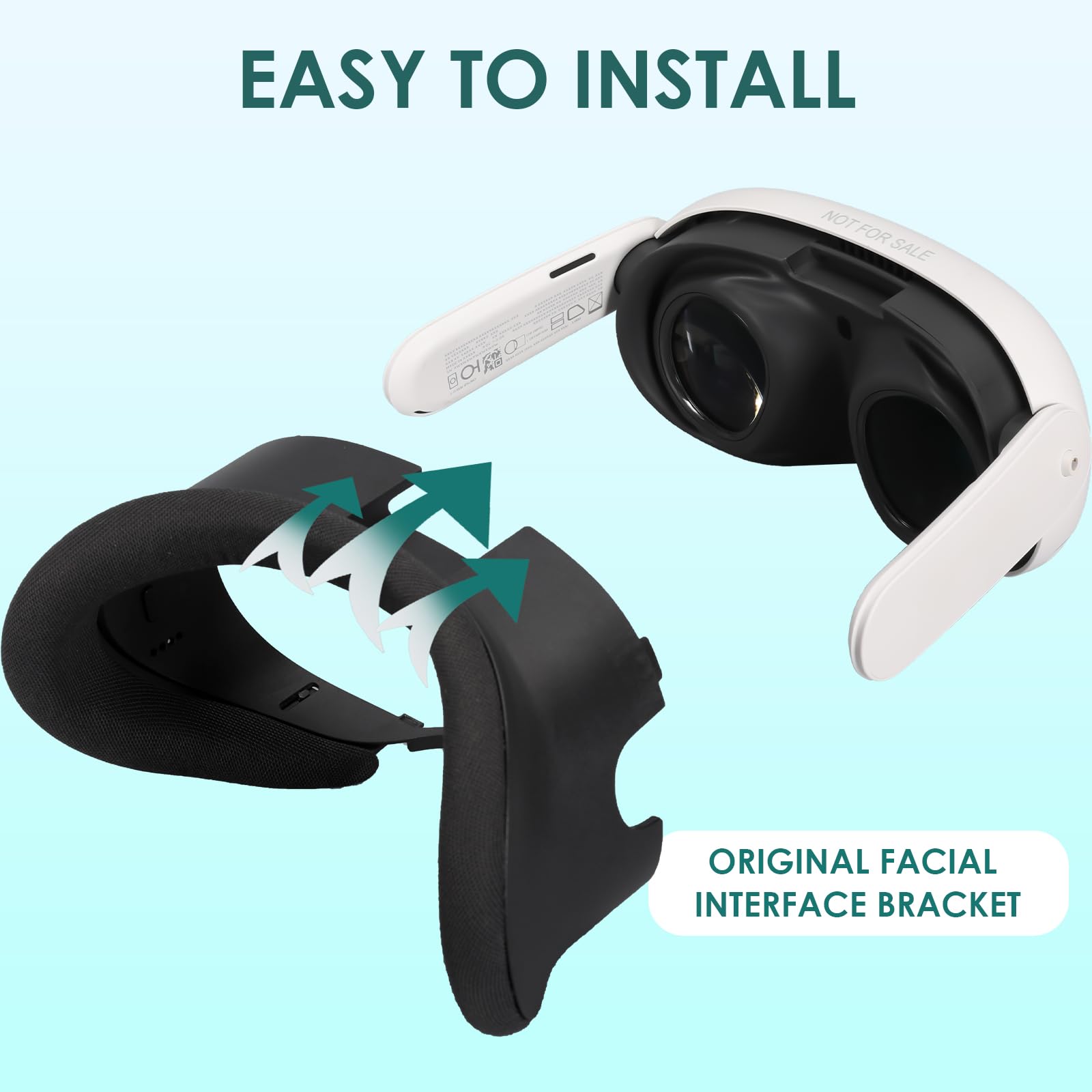 Premium VR Silicone Face Pad for Meta/Oculus Quest 3 - Sweatproof & Washable Face Cover, Lightproof Cushion Replacement Accessory - Perfect for Gaming, Fitness VR & Extended Play Sessions