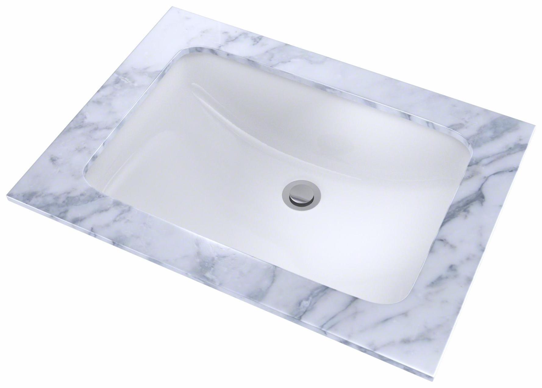 19 x 13 Inch Undermount Bathroom Sink in Cotton White - Toto LT542G#01 | Perfect for Modern Bathroom Vanities and Powder Rooms