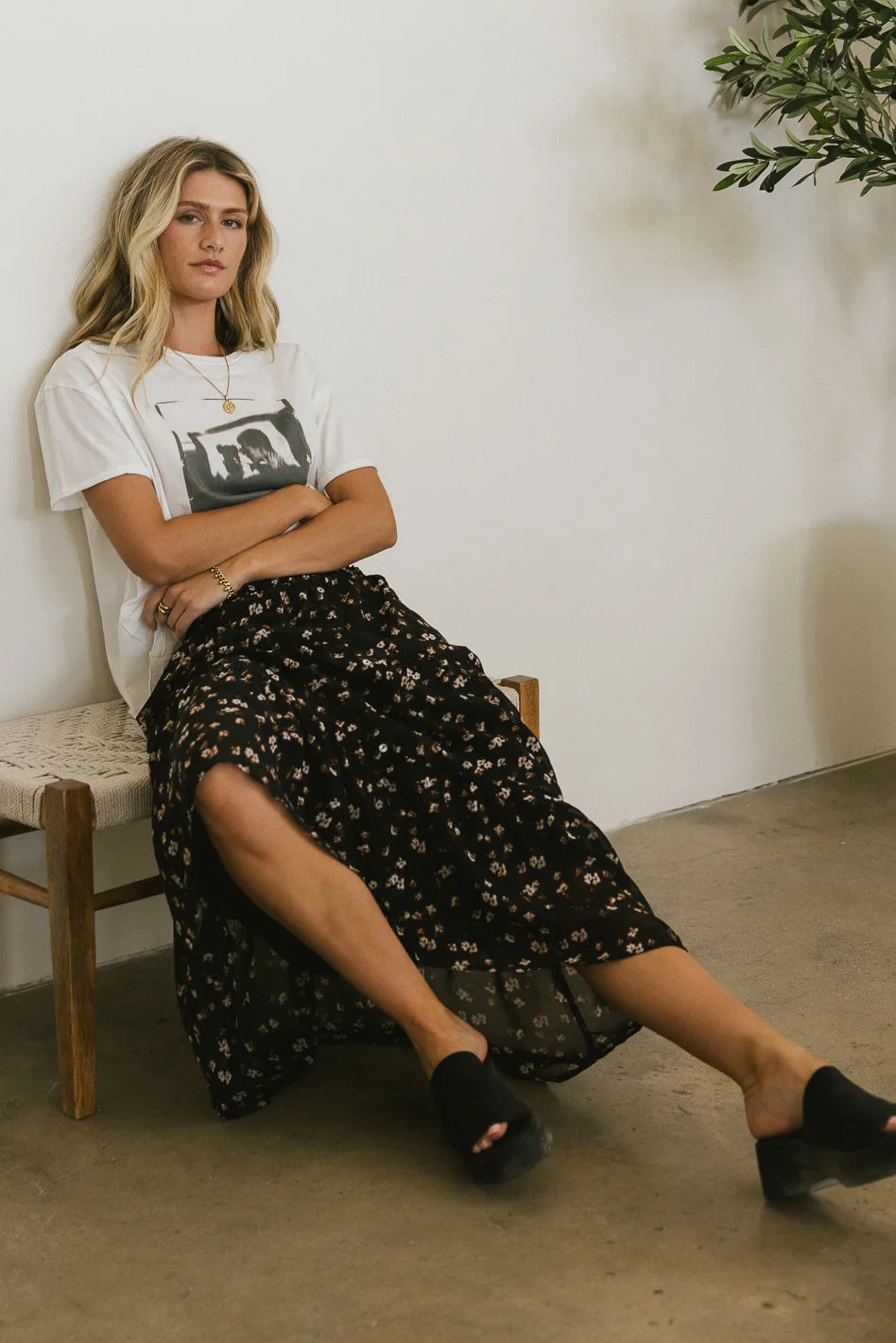 Moora Tiered Midi Skirt for Women - Flowy A-Line Summer Skirt with Pockets | Perfect for Casual Outfits, Beach Vacations & Date Nights