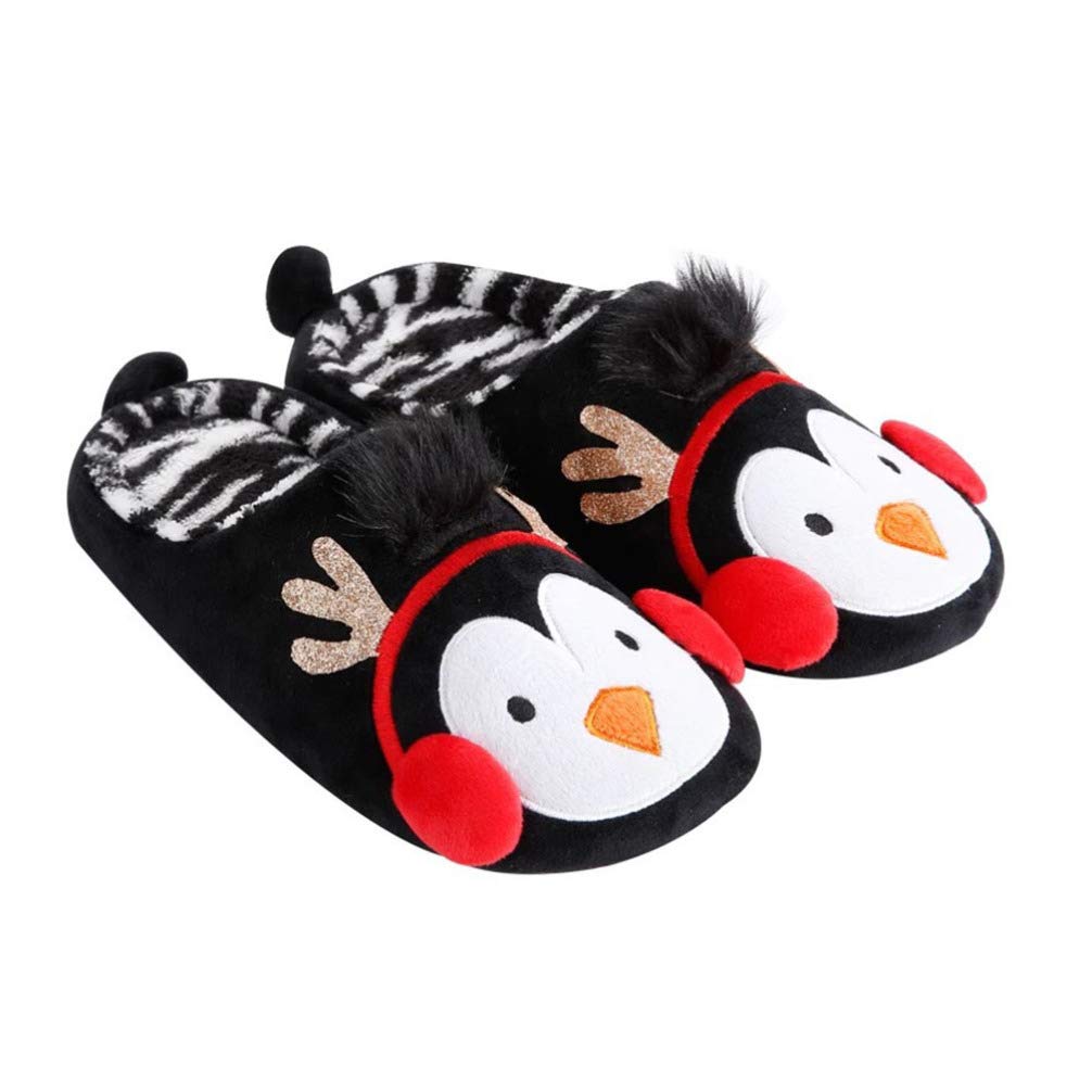 Penguin Plush Slippers - Warm Winter House Slippers for Couples, Anti-Slip Indoor Shoes with Soft Sole - Perfect Cozy Gift for Christmas & Home Relaxation