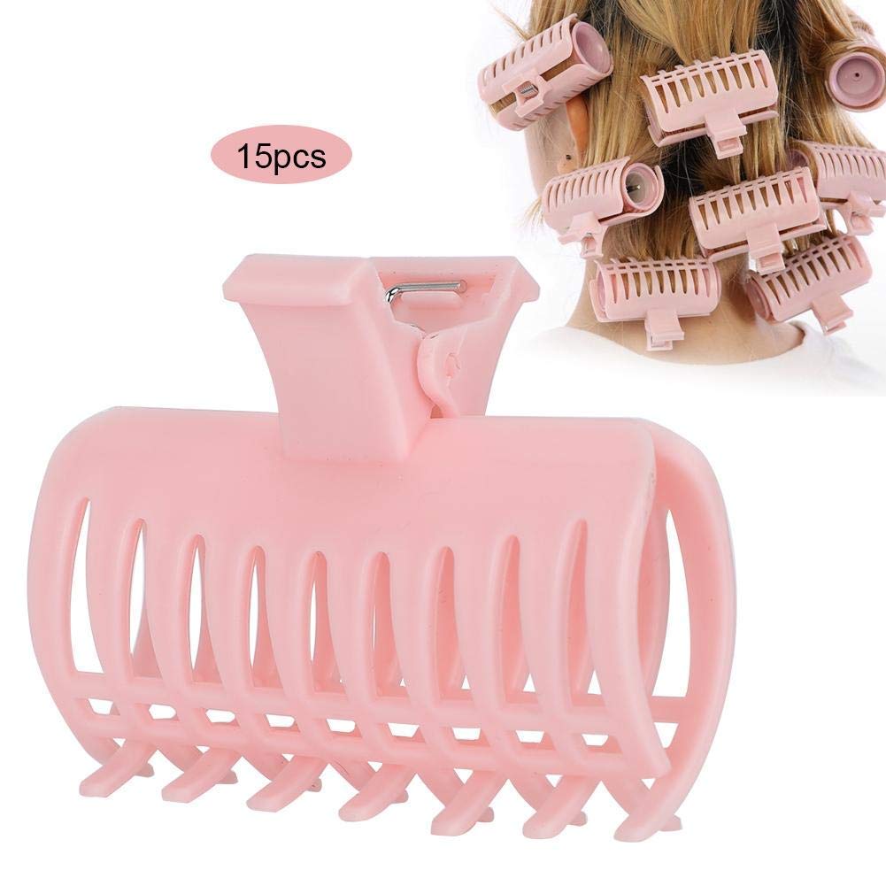 15Pcs Hair Roller Clips - Strong Hold Hair Curler Claw Clips for Women & Girls, Perfect for Sectioning & Styling Hair at Home or Salon (Great for Curling, Updos & Hairdressing Tools)