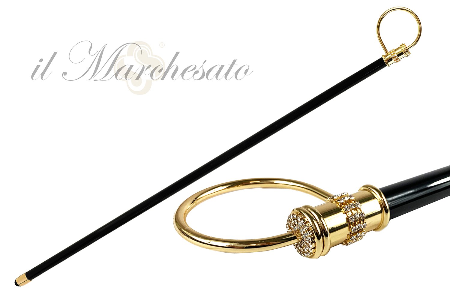 Handmade Crystal Walking Cane - Elegant Collectible Walking Stick with Swarovski Crystals for Hiking, Fashion & Gift Giving
