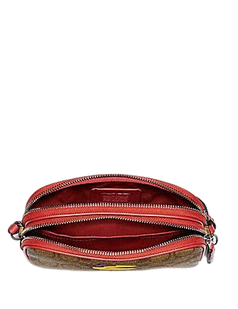 Coach Signature Canvas Crossbody Bag with Ms. Pac-Man Print - Stylish & Compact for Everyday Use, Travel, and Casual Outings