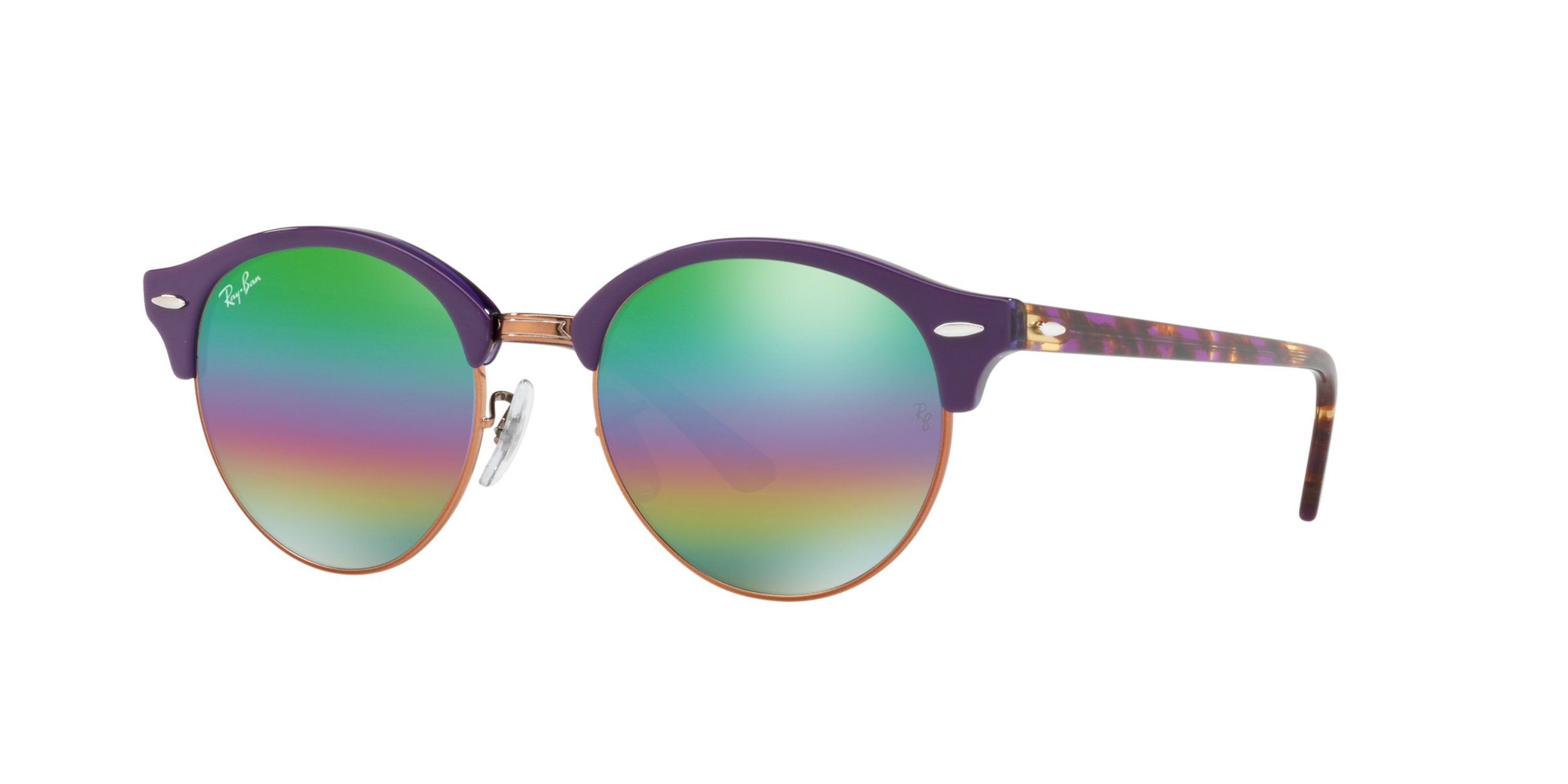 Ray-Ban RB4246 Clubround Round Polarized Sunglasses for Men & Women - UV Protection, Classic Retro Style - Perfect for Driving, Beach & Outdoor Activities