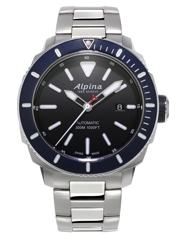 Alpina Seastrong Diver 300 Professional Swiss Automatic Watch AL 525LBN4V6B - Luxury Dive Watch for Men, 300M Water Resistant, Perfect for Scuba Diving & Water Sports