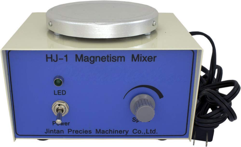 Duda Diesel HJ-1 Aluminum Magnetic Stirrer with Energy Mags - 2400 RPM Lab Stir Plate for Chemistry Experiments & Home Brewing