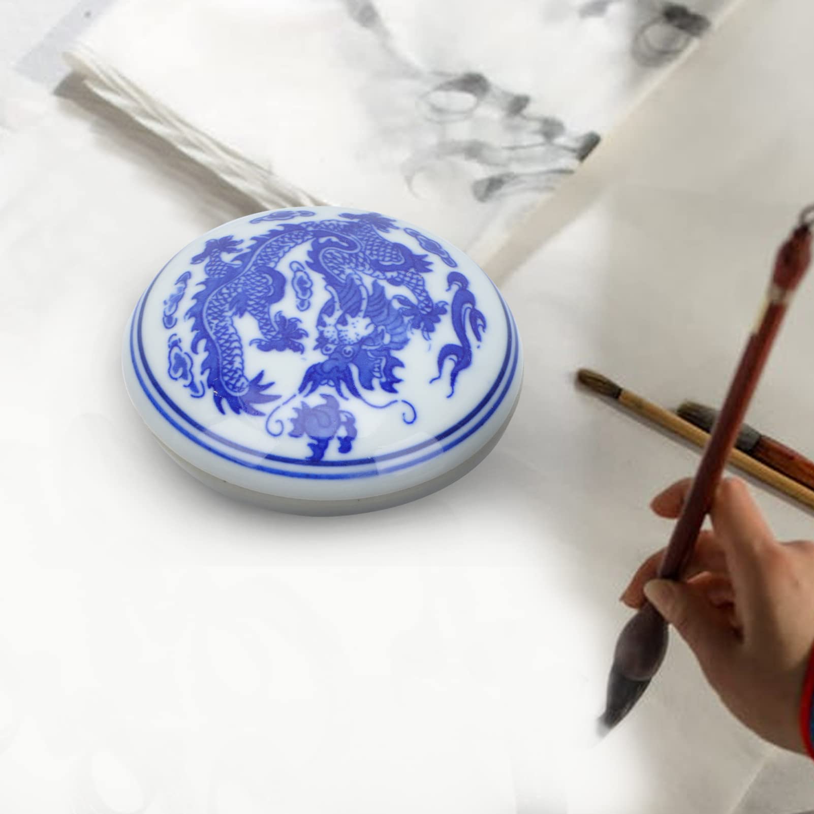 1pc Chinese Calligraphy Seal Ink Pad - DIY Painting, Stamp & Ceramic Ink for Beginners - Perfect for Art Projects, Scrapbooking & Home Decor