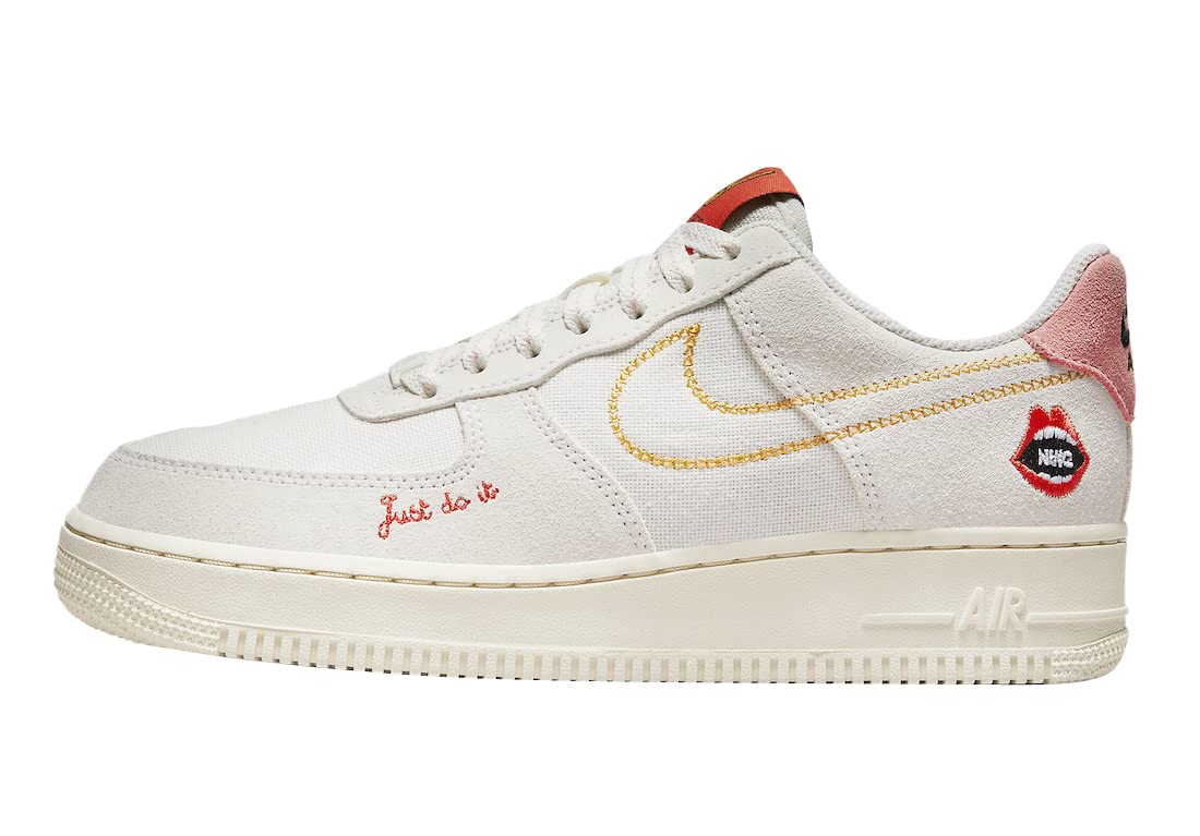 Nike Air Force 1 Low Rock N Roll Women's Sneakers - Size 7 White Leather Athletic Shoes for Casual Wear, Gym & Street Fashion