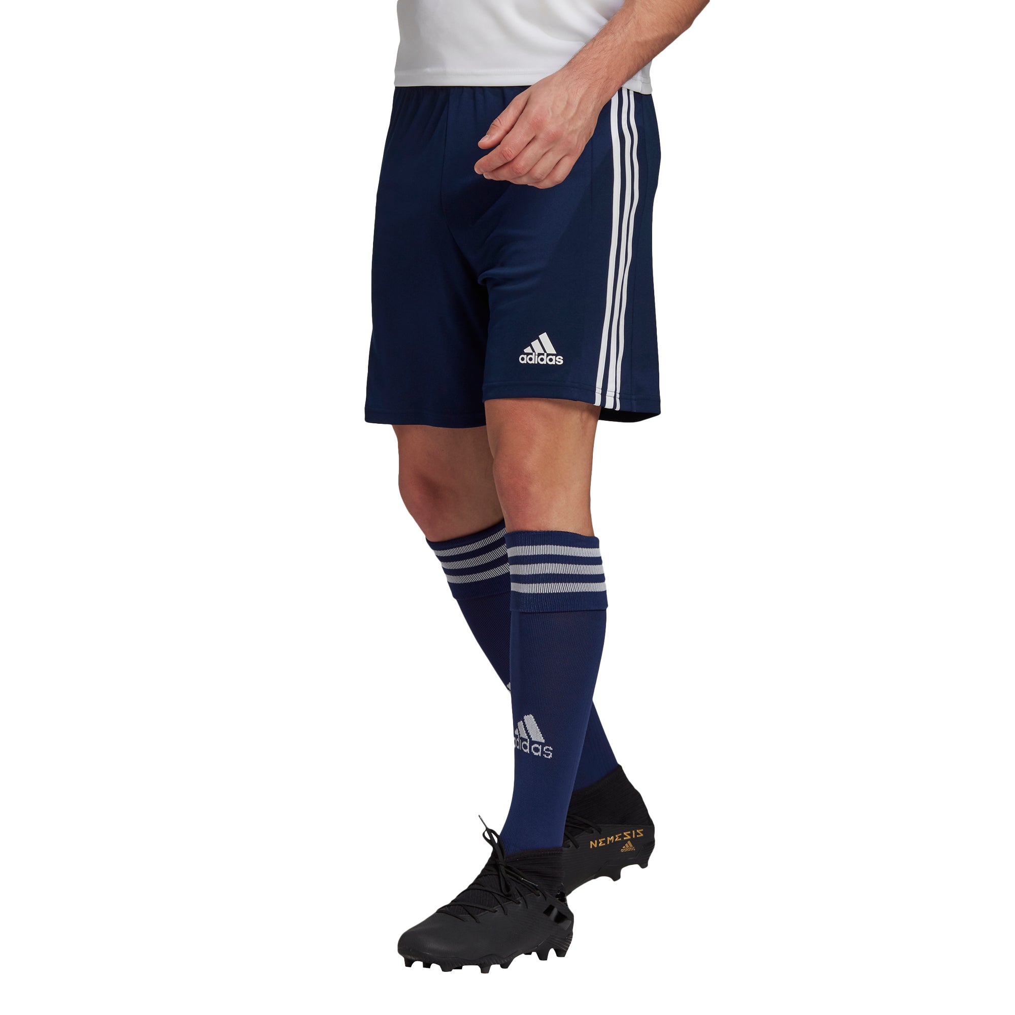 Adidas Youth Squadra 21 Athletic Shorts for Boys - Navy/White - Comfortable Sports Shorts for Running, Basketball & Gym Workouts