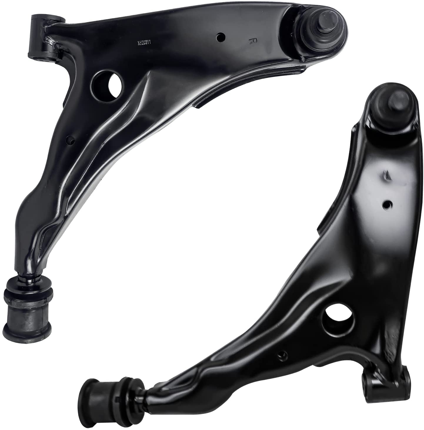 Detroit Axle - 2.4L Front End Control Arms Kit for Chrysler Sebring Dodge Stratus Mitsubishi Eclipse Galant | 2 Lower Control Arms with Ball Joints, 2 Outer Tie Rod Ends, 2 Sway Bar Links | 2001 Replacement Parts | Perfect for Suspension Repair & Maintenance