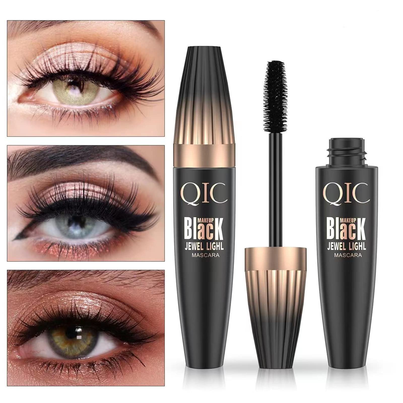 4D Silk Fiber Eyelash Mascara - Waterproof Black Mascara for Extra Long & Thick Lashes | Smudge-Proof & Long Lasting | Perfect for Daily Wear, Night Out & Special Occasions