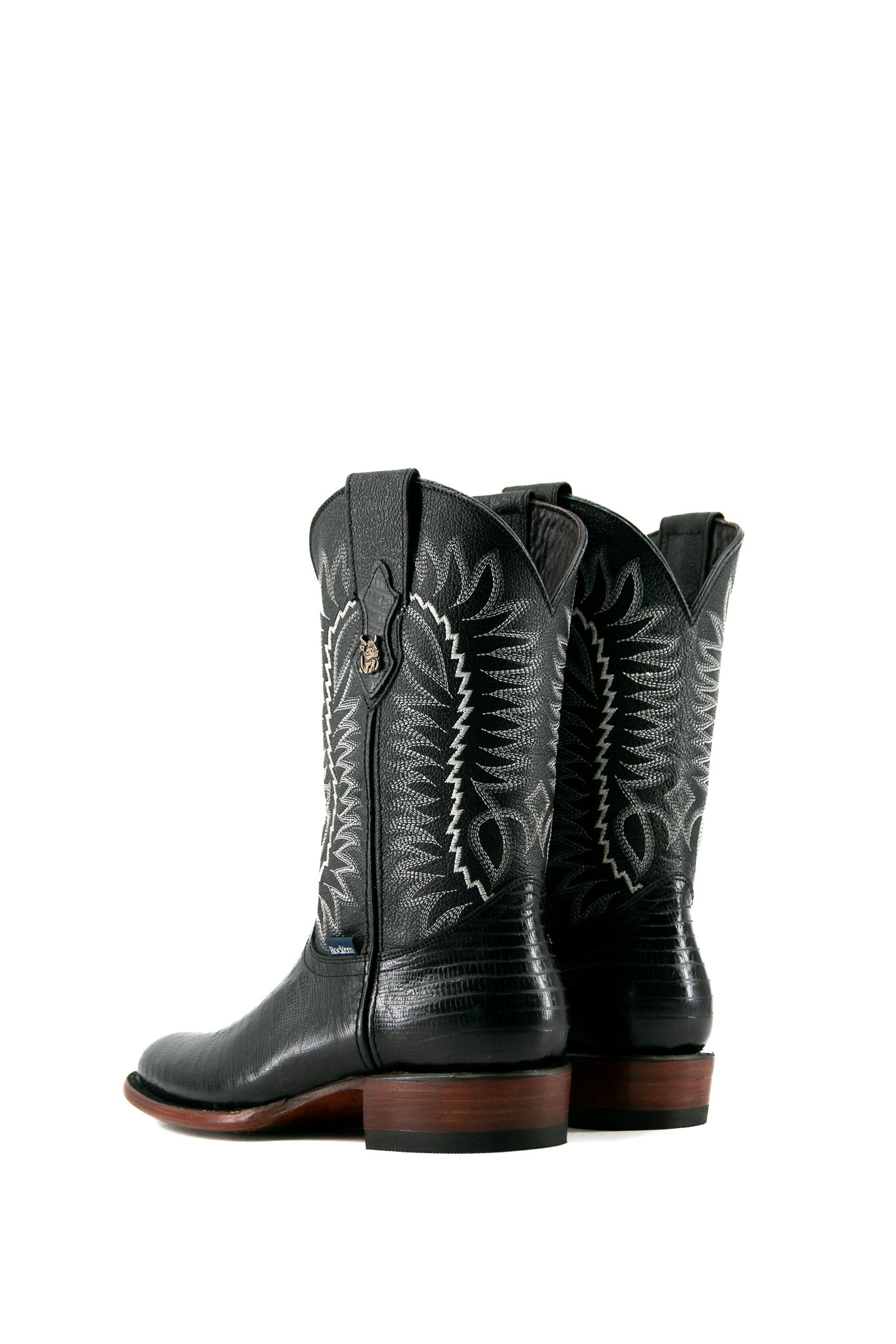 Western Cowboy Boots for Men & Women - Genuine Leather Lizard Round Toe Rodeo Boots - Perfect for Country Dancing, Rodeo Events & Western Fashion