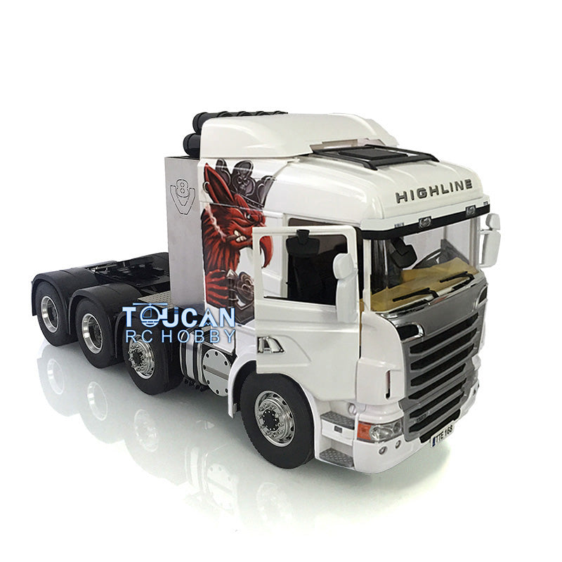1/14 Scale RC LESU Metal 8x8 Axles Heavy Duty Chassis Tractor Truck with Gripen Cabin - 2-Speed DIY Servo Motor Hobby Model for Off-Road Simulation & Crawler Racing