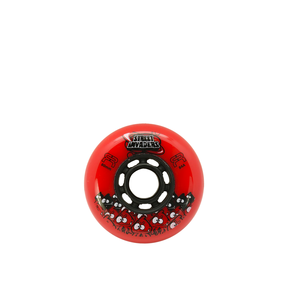 FR Street Invaders 76mm/84a Skateboard Wheels - High Performance Single Wheel for Street Skating, Cruising & Tricks - Perfect for Urban Commuting & Skatepark Sessions