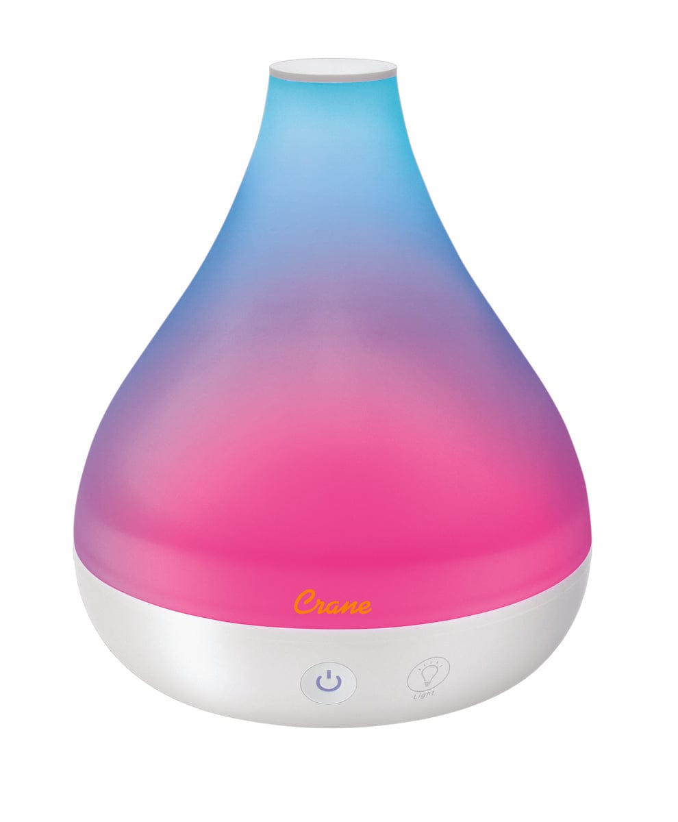 0.35 Gal 2-in-1 Ultrasonic Cool Mist Humidifier & Essential Oil Diffuser for Small Rooms - Quiet Air Moisturizer with Aromatherapy Function for Bedroom, Office, Nursery | White