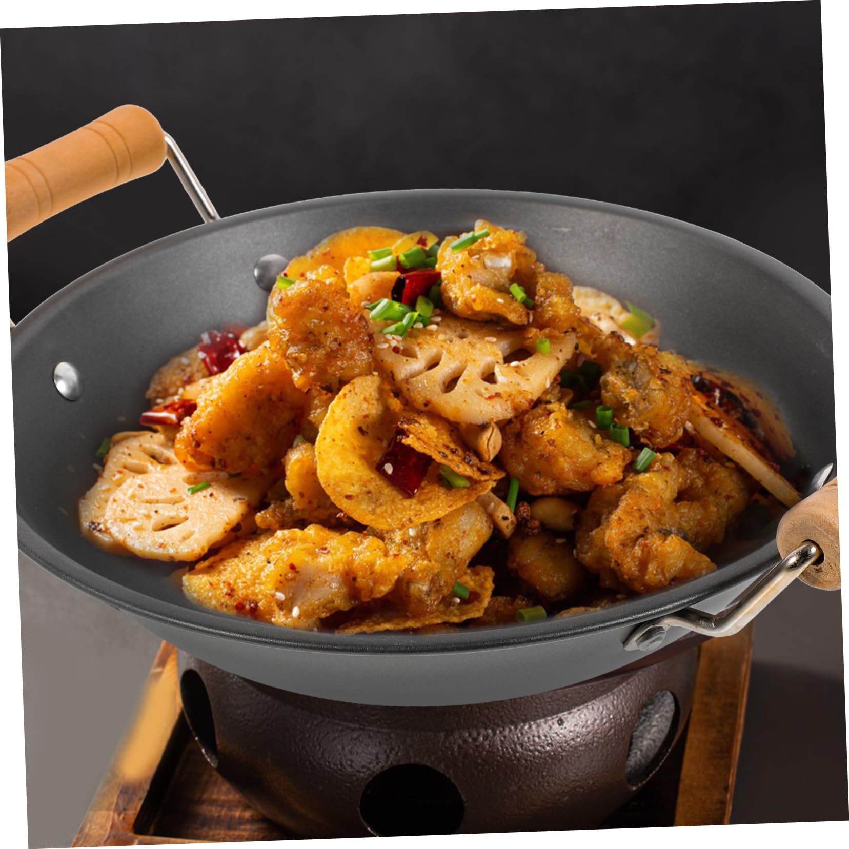 2-Piece Overflow-Proof Stew Pot & Metal Dry Pot Set - Durable Double-Ear Stockpot for Home Kitchen (Random Colors) - Perfect for Soups, Stews & Deep Frying