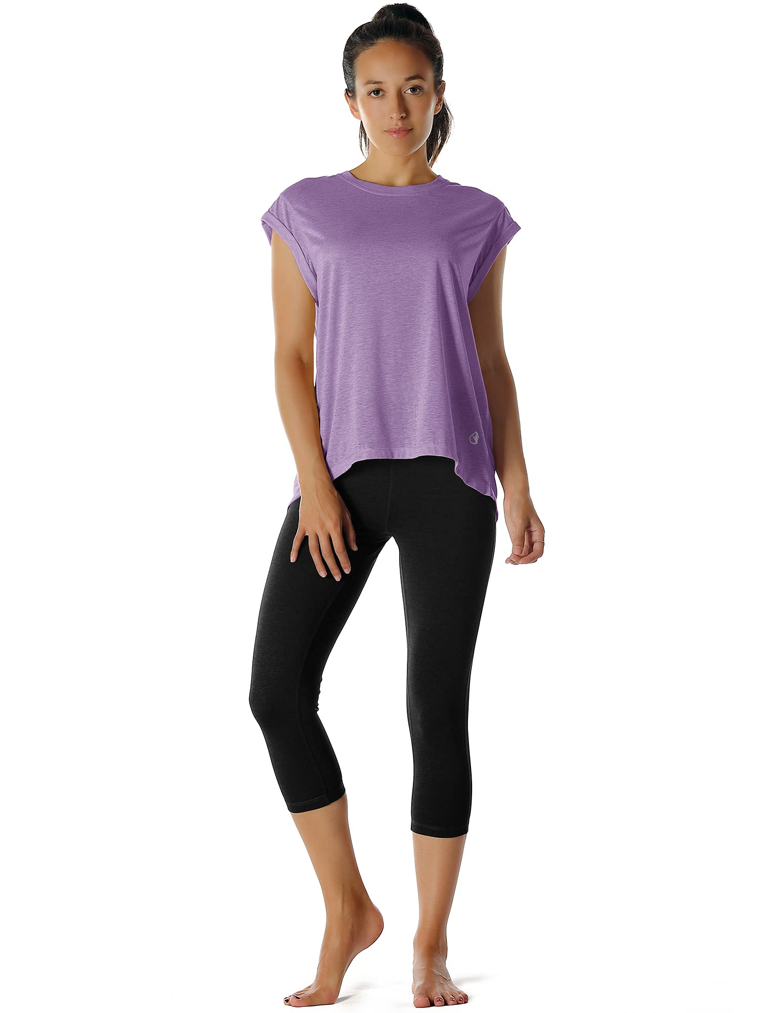 Icyzone Women's Open Back Workout Tops - Breathable Yoga T-Shirts for Gym, Running & Fitness (Pack of 2) | Perfect for Yoga, Pilates & Summer Sports